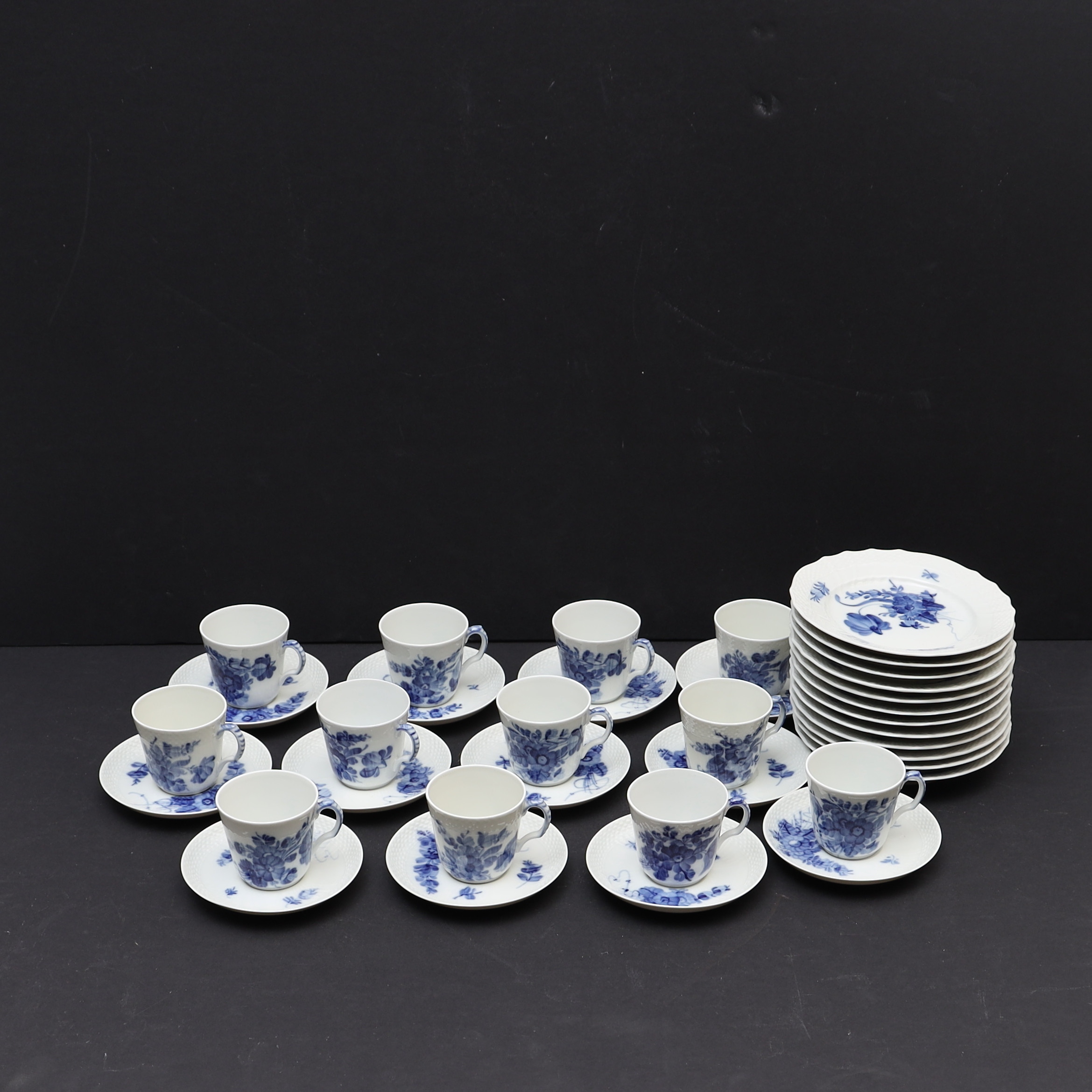 KAFFESERVIS, "Blå blomst" Royal Copenhagen, Danmark.