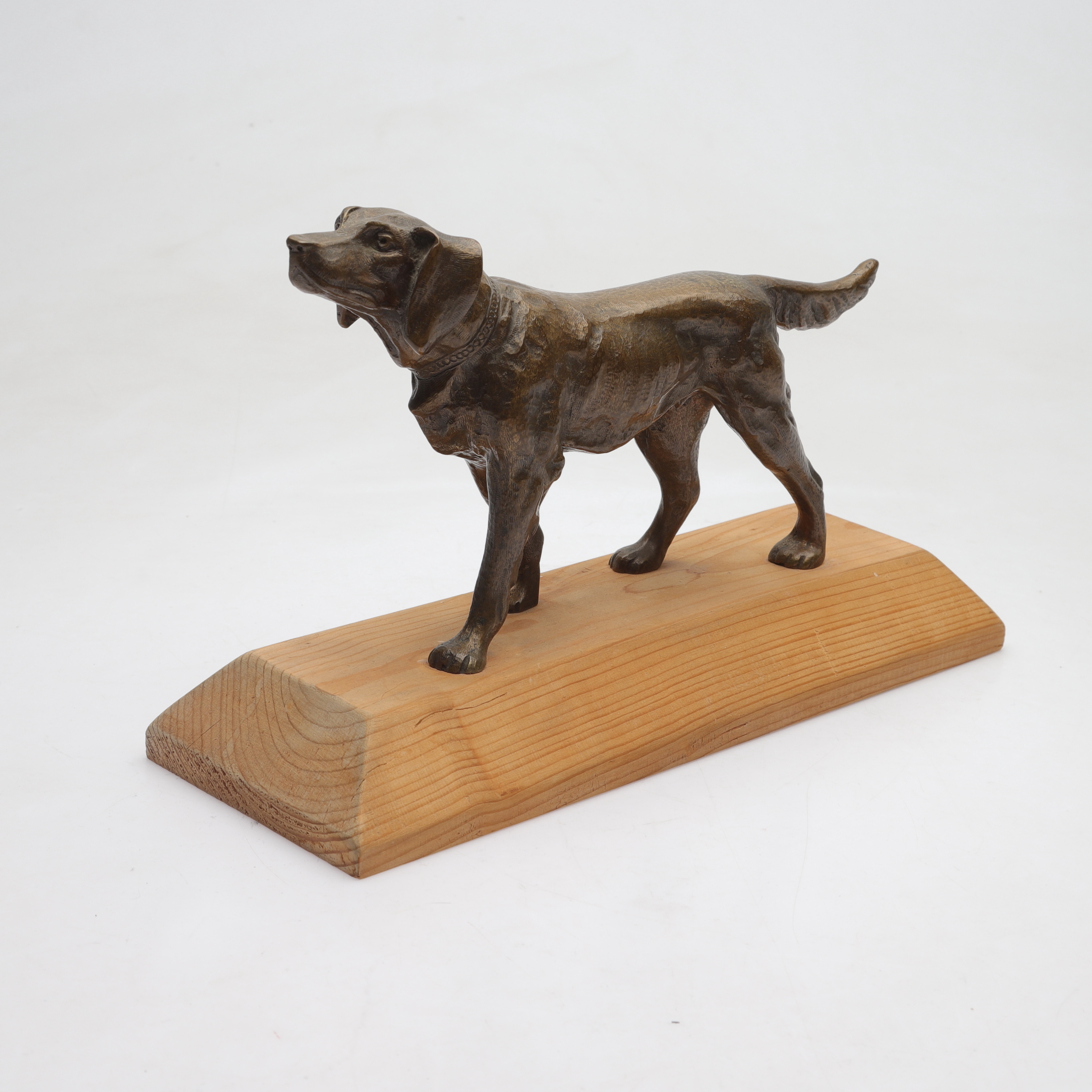 HUNDSKULPTUR, brons, 1900-tal.