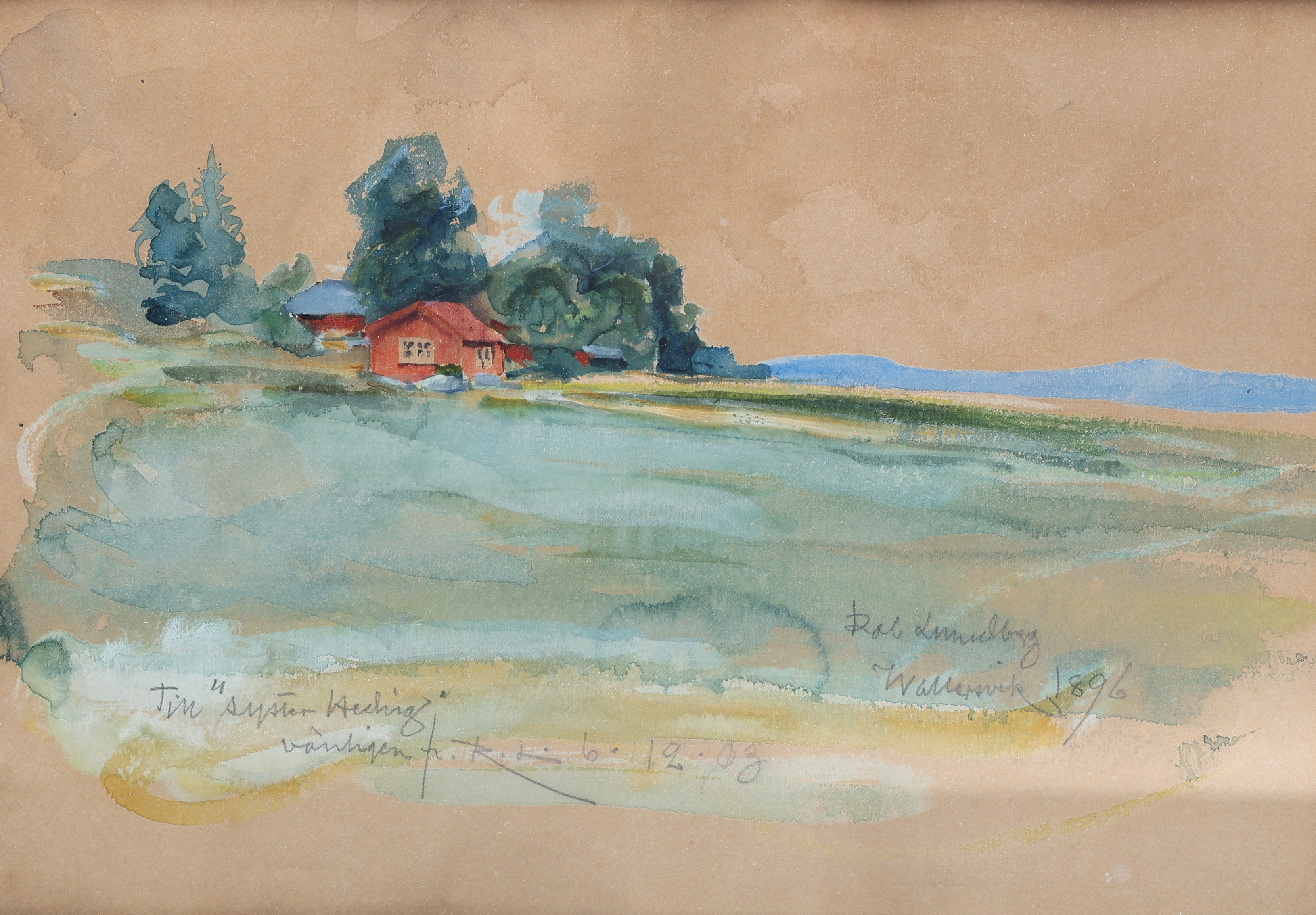 ROBERT KARL LUNDBERG. Akvarell, signerad, daterad 1896.