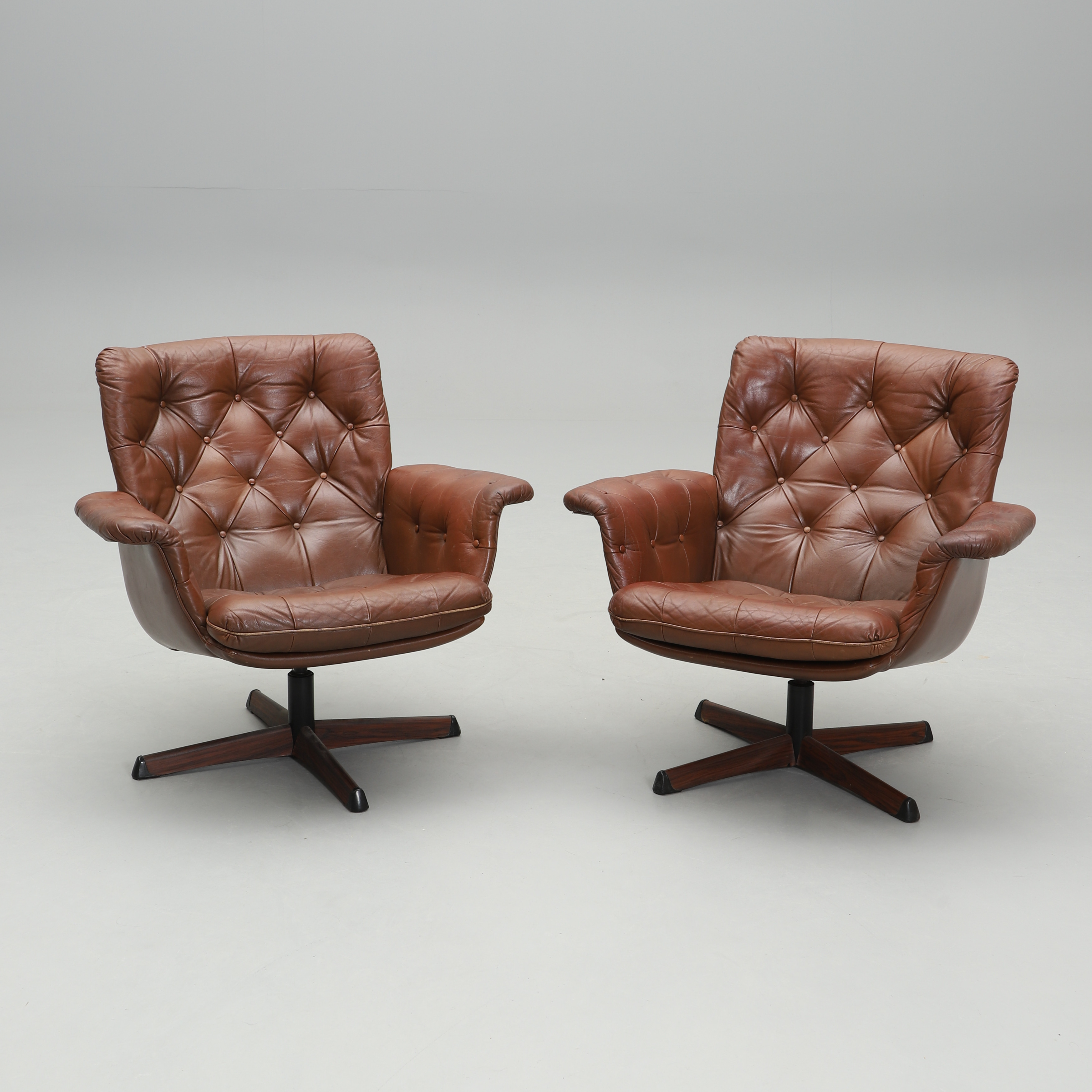 FÅTÖLJER, ett par, Göte Möbler, Nässjö, 1970-tal.