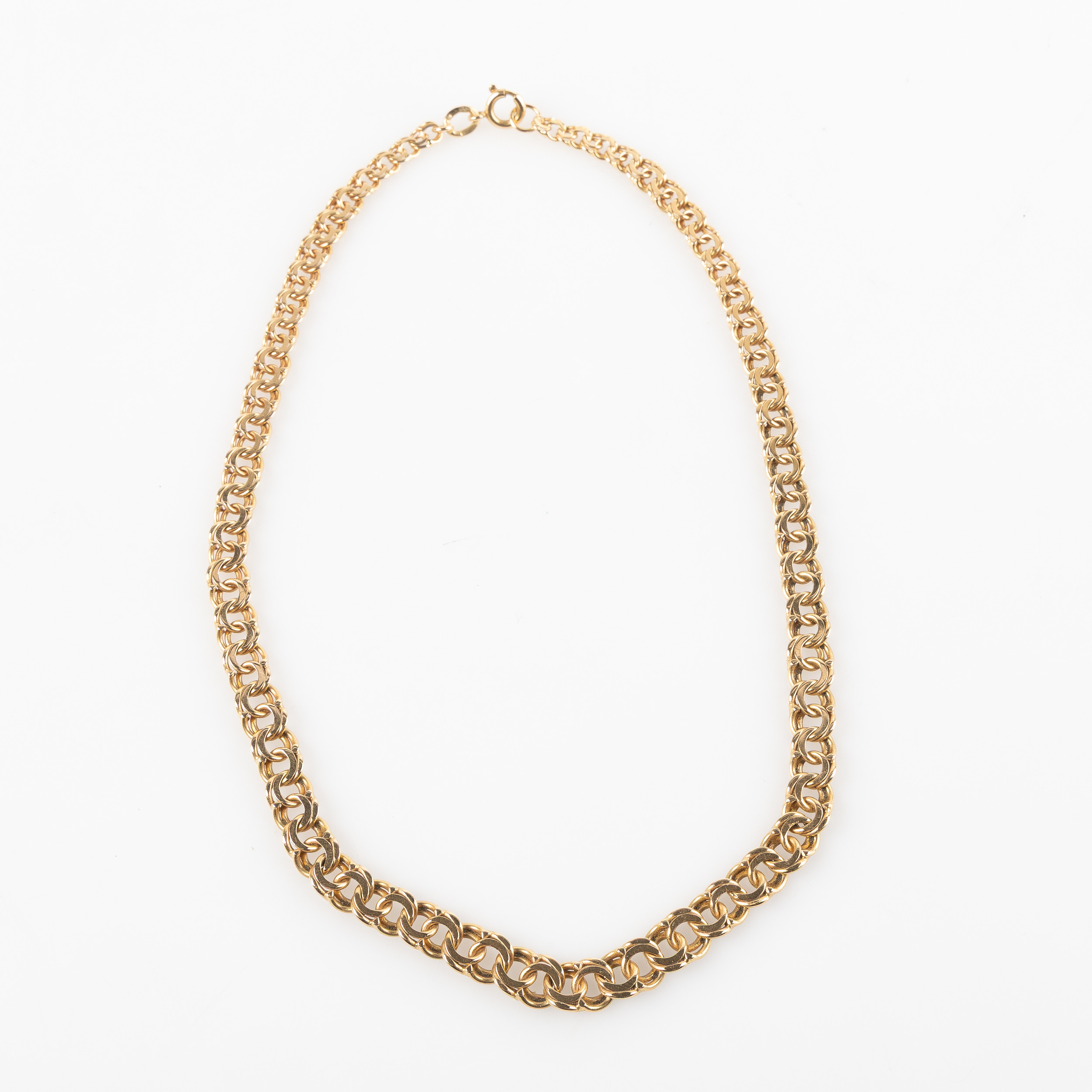 COLLIER, bismarck, oidentifierad mästar- och årsstämpel, 18K guld.
