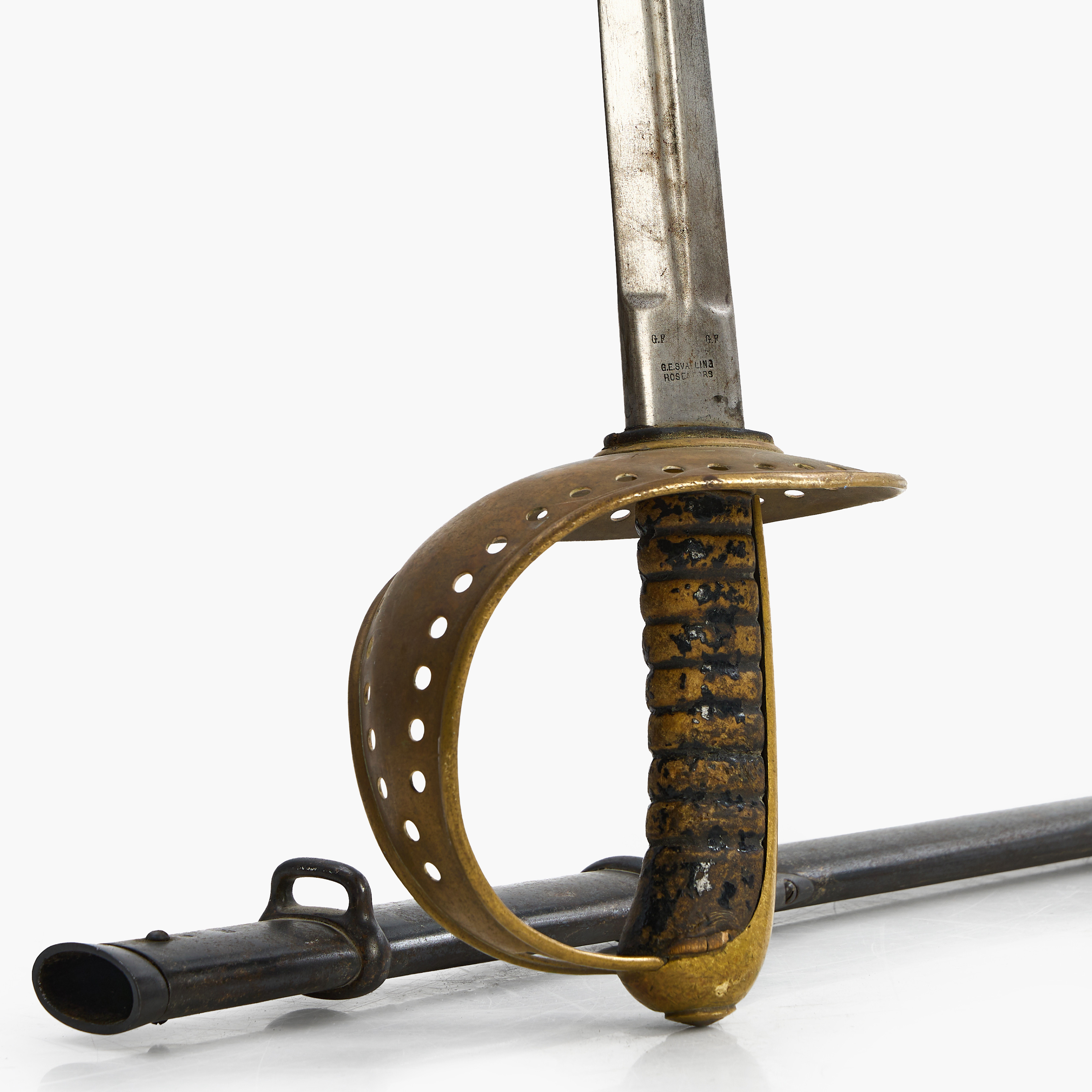 SABEL, svensk, m/1893 för kavallerimanskap, K4, No 180, med balja.