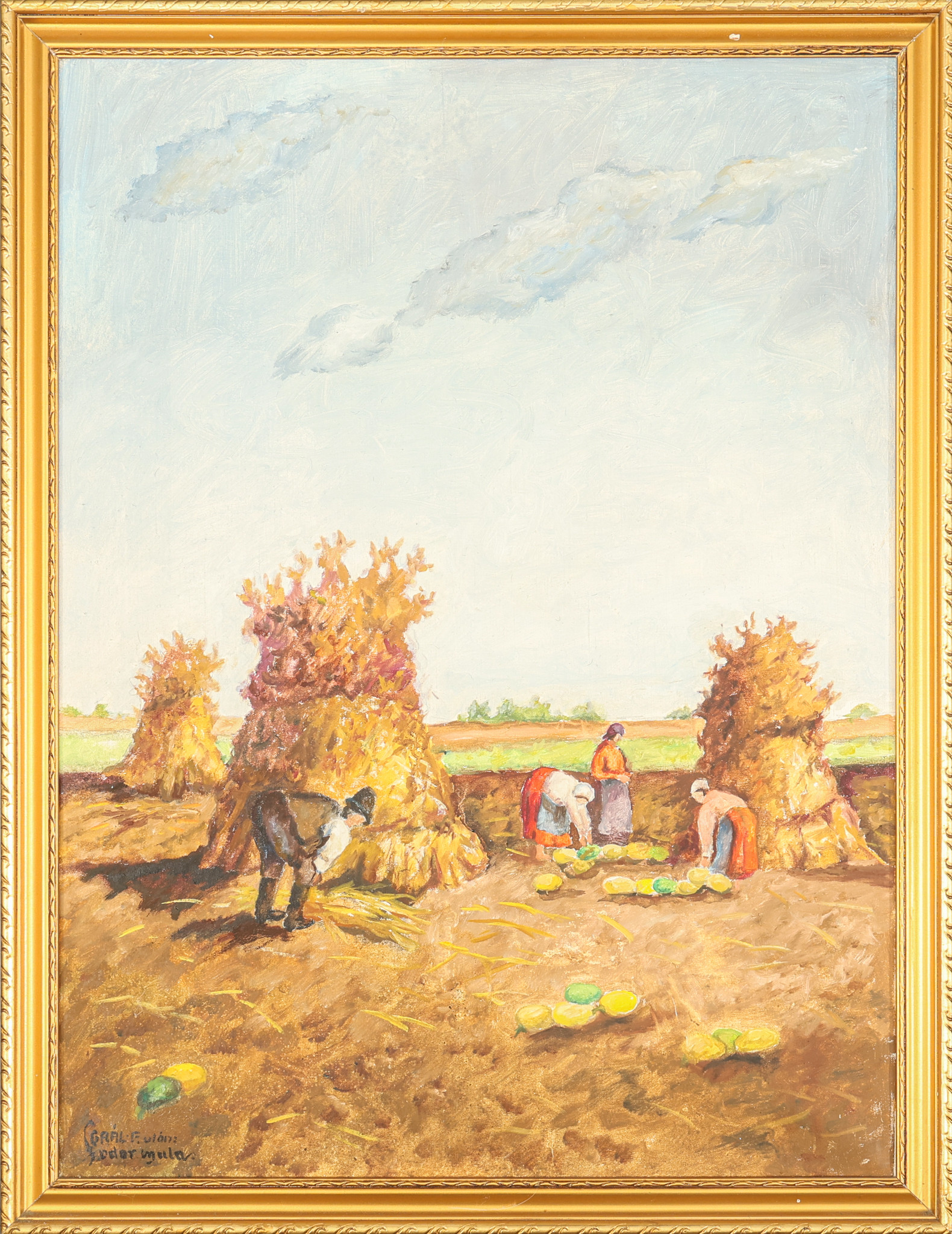 OIDENTIFIERAD KONSTNÄR. EFTER. Olja på duk, signerad Szegö.