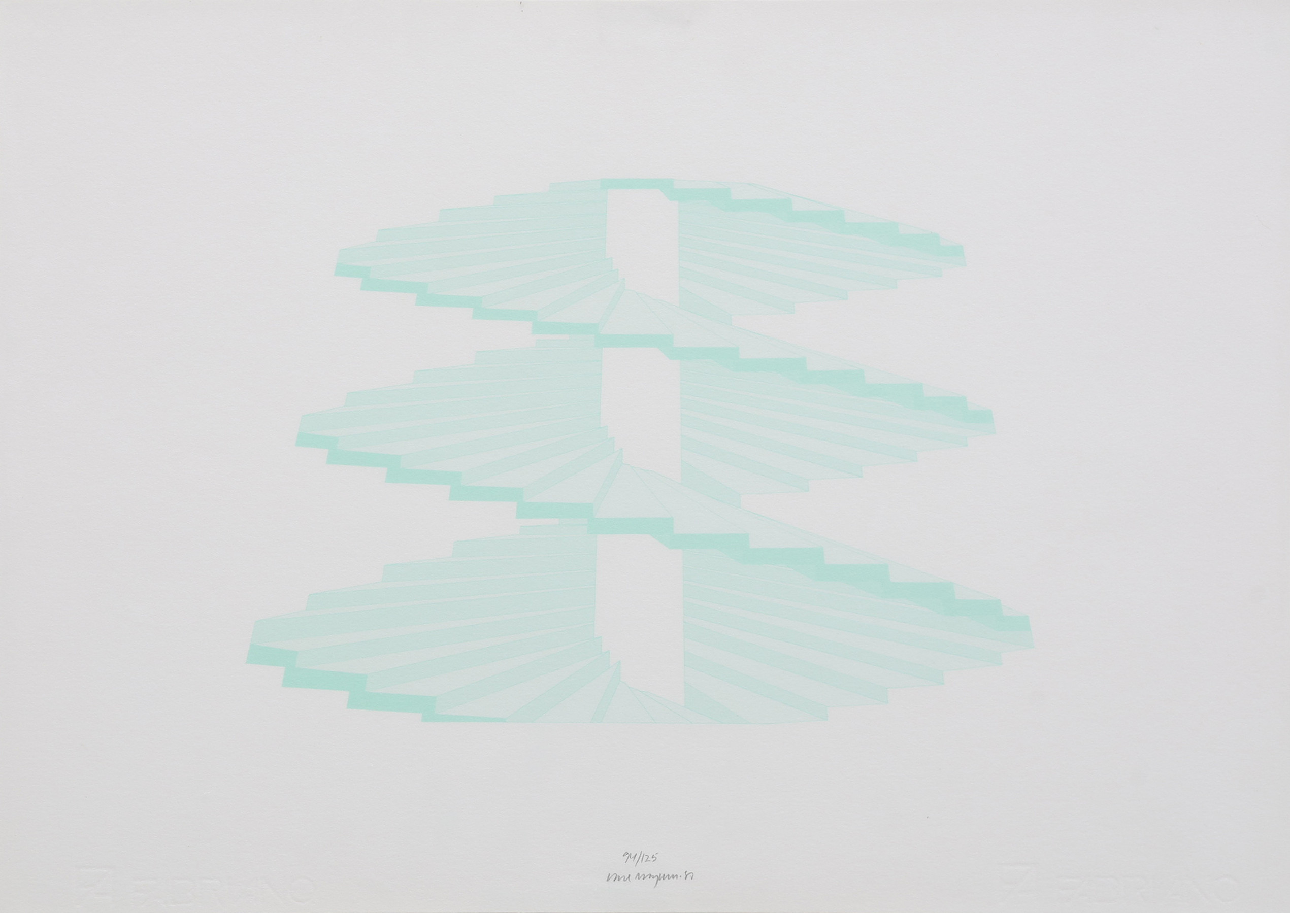 CARL MAGNUS. LITOGRAFI, SIGNERAD, NUMRERAD 94/125 OCH DATERAD 1980.