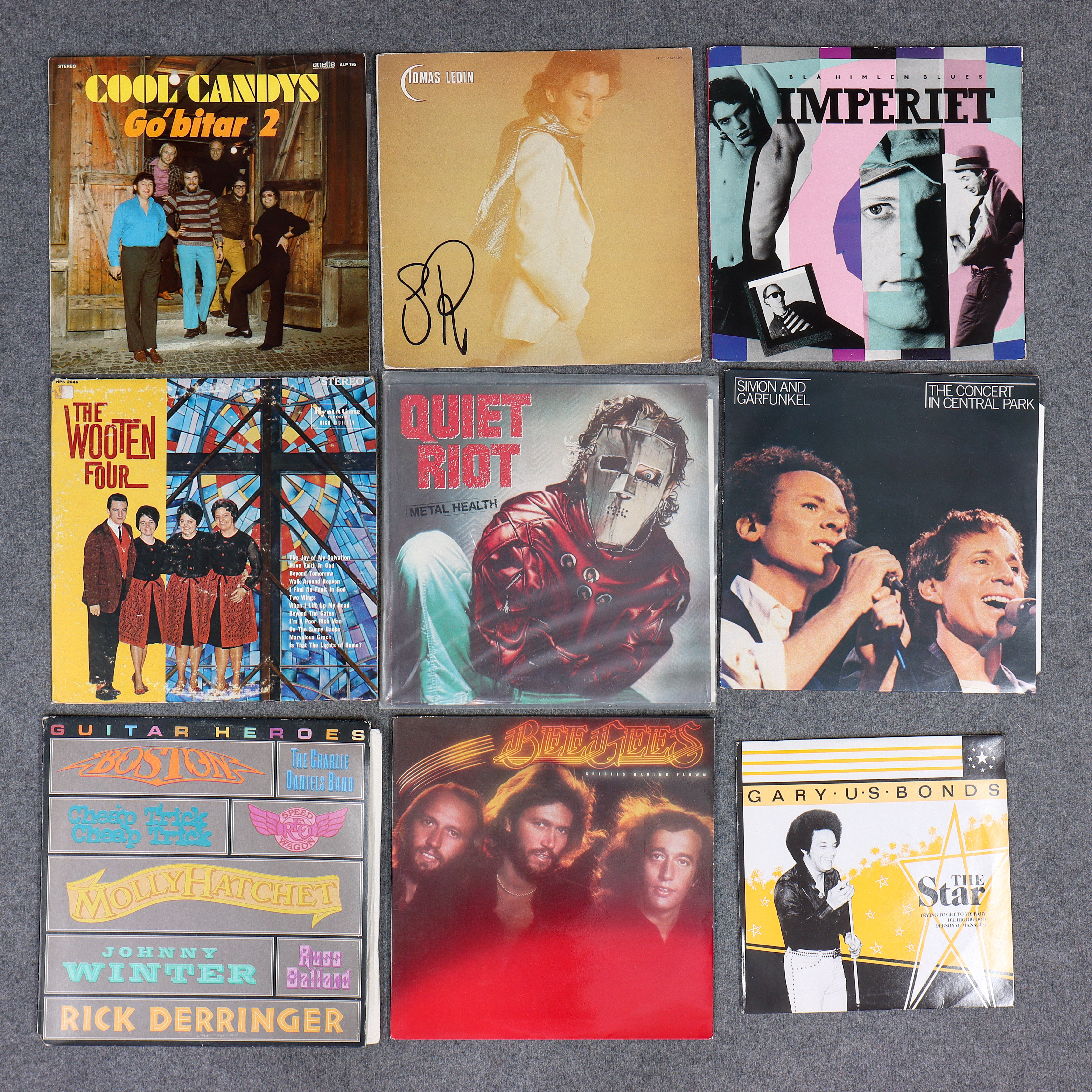 SAMLING LP-SKIVOR, QUIET RIOT, IMPERIET, BRUCE SPRINGSTEEN, ZZ TOP, PINK FLOYD, PAUL MCCARTNEY, TOTTE WALLIN, JAMES LAST, TWISTED SISTERS, JAY-Z, ELVIS MM.