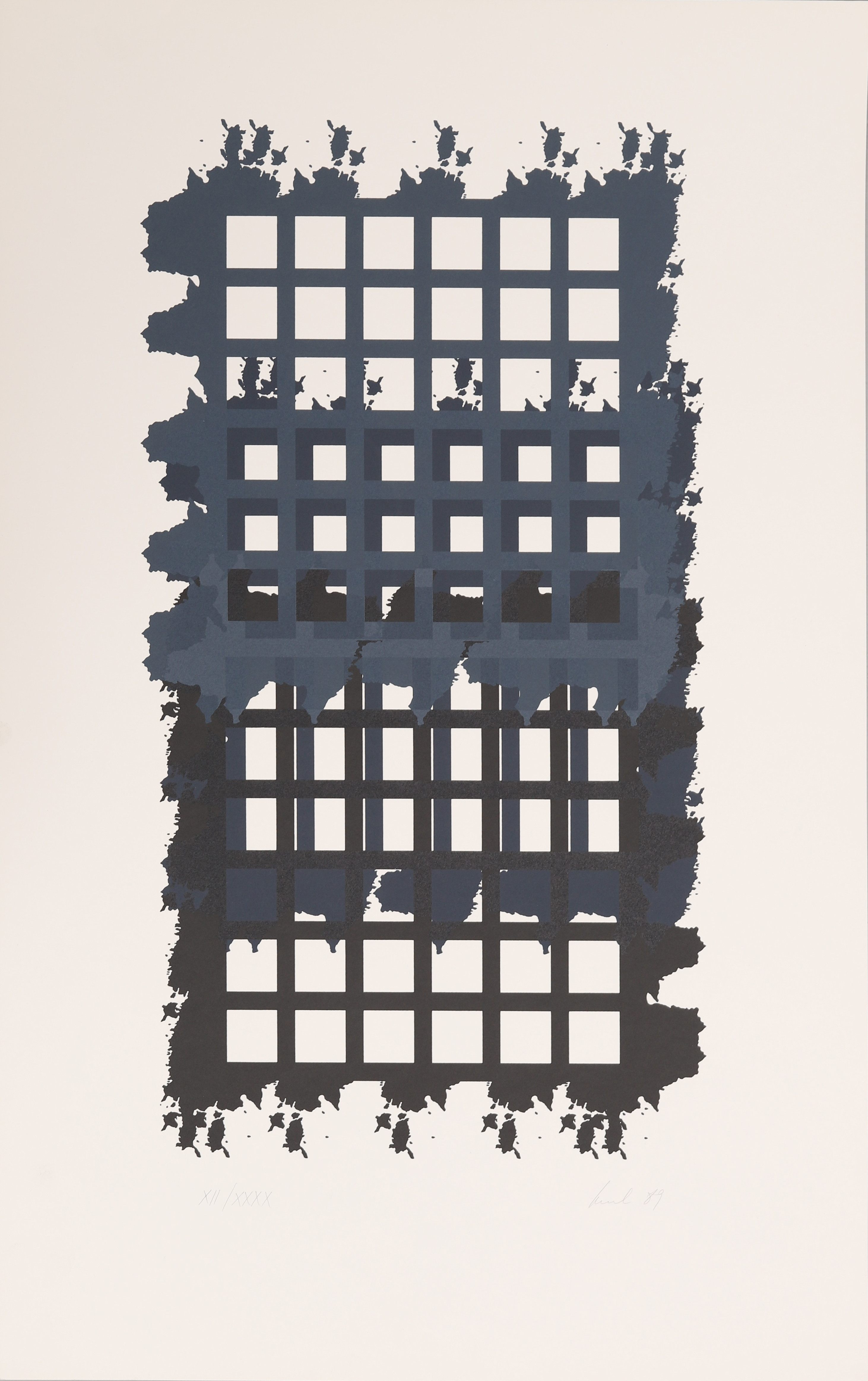 RAUL MEEL. "Windows and landscape", serigrafi, signerad och numrerad XII/XXXX, daterad -89.