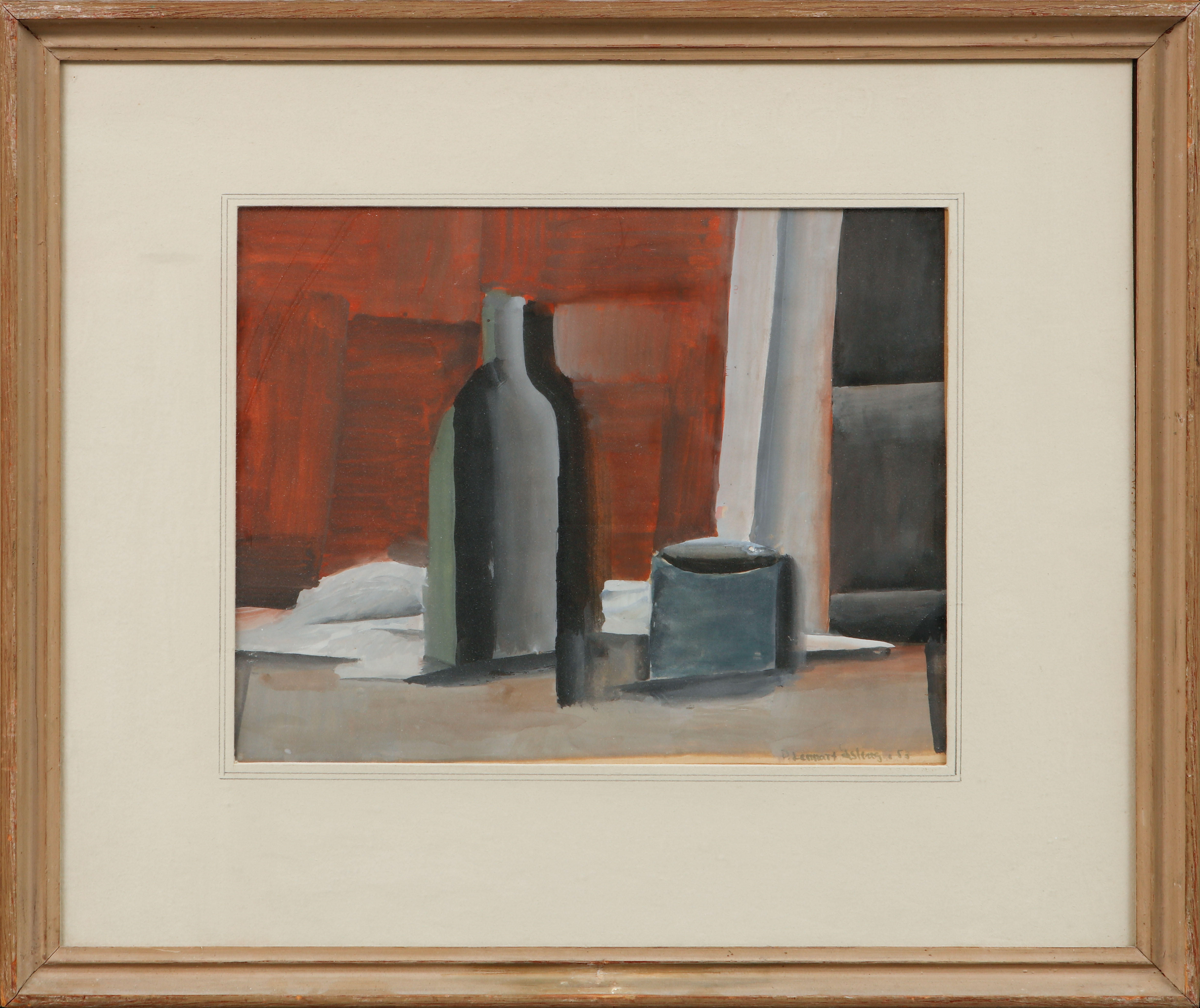 LENNART ÅSLING. "Stilleben", tempera, signerad och daterad 53.