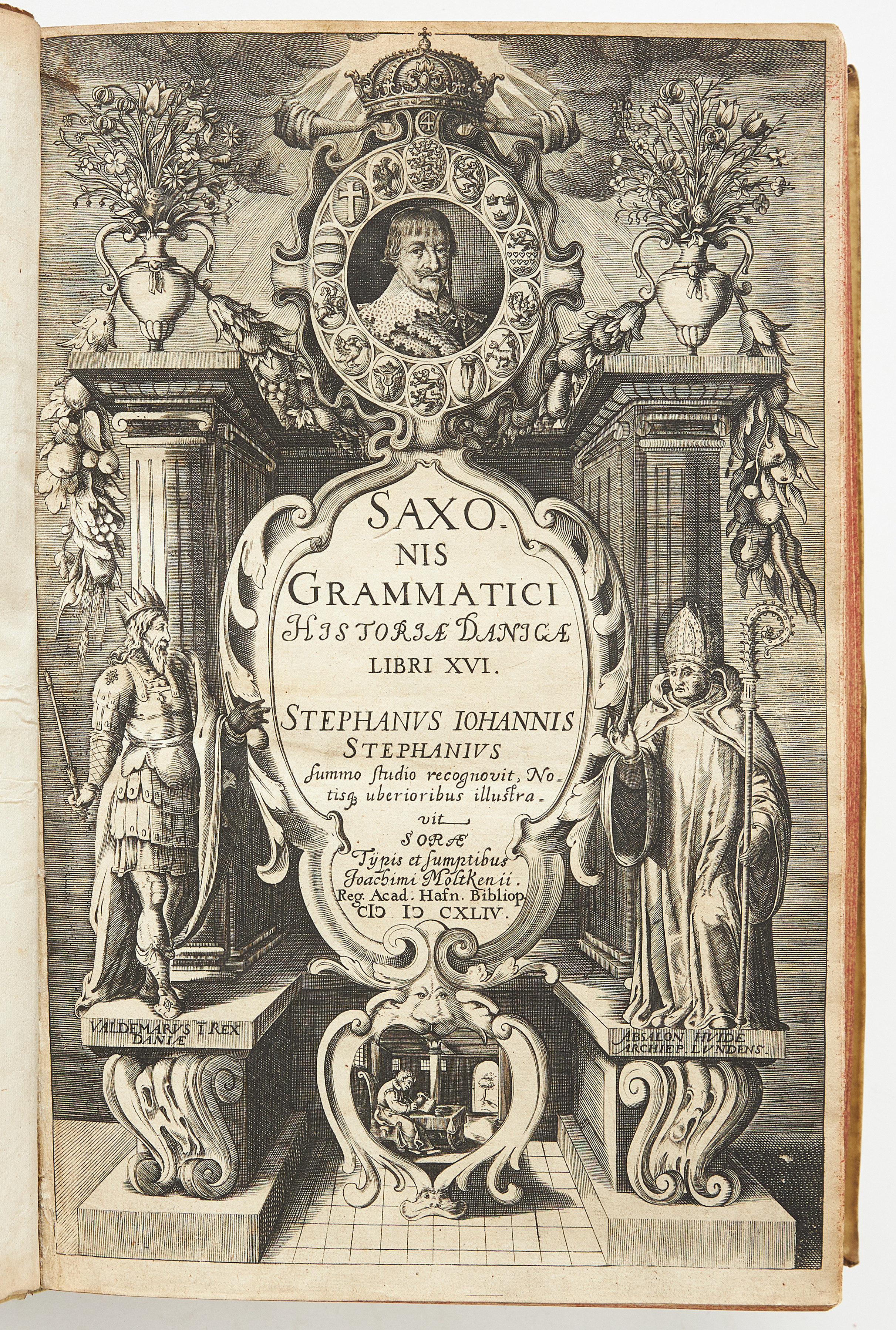 SAXO GRAMMATICUS HISTORIAE DANICAE, I-II, 1644-45, 2 volymer.