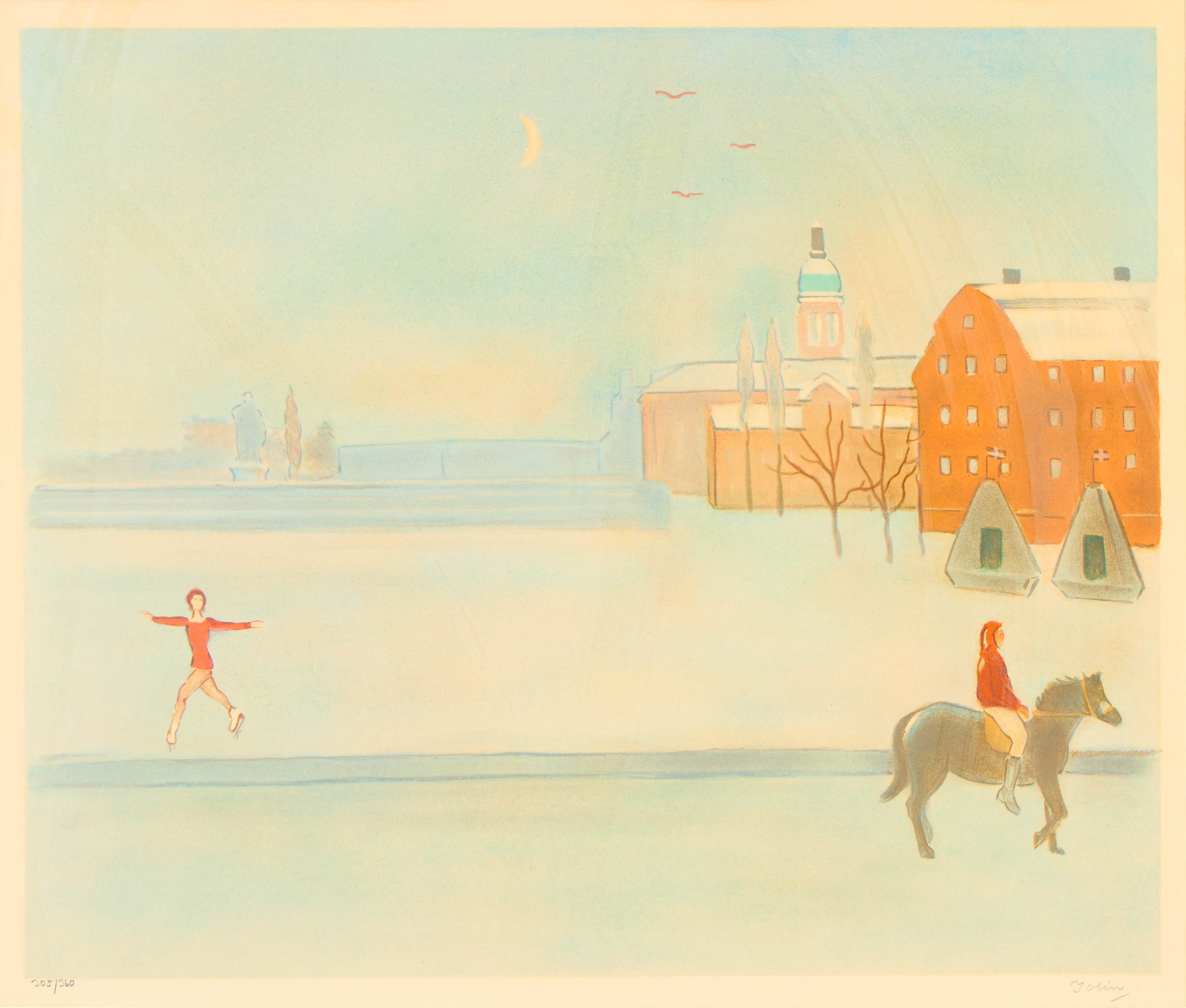 EINAR JOLIN. "Skridskobanan Kungsträdgården".
