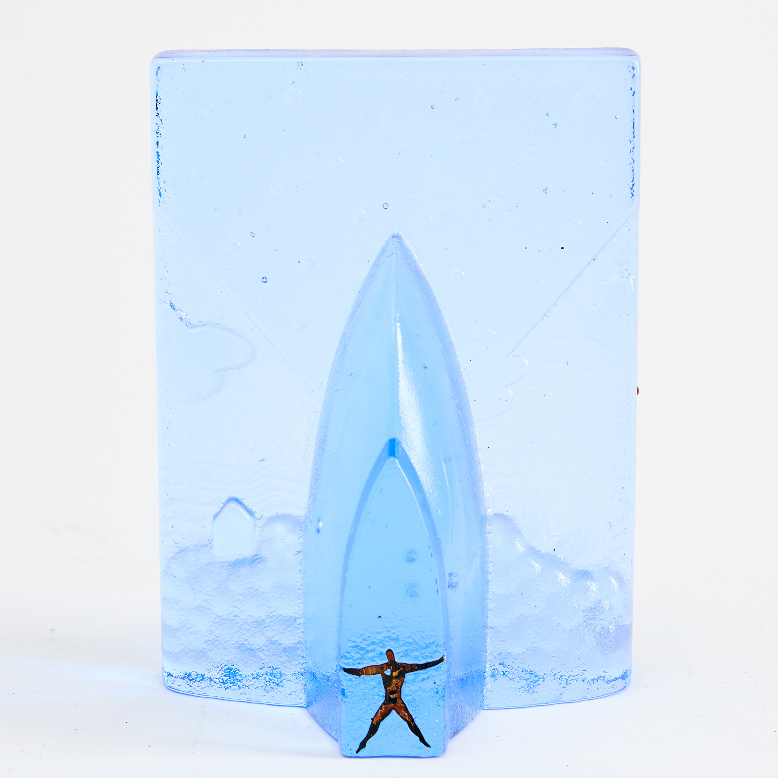 BERTIL VALLIEN. "Blues Four Elements", skulptur, signerad B. Vallien 7091008 KOSTA BODA. Glas.