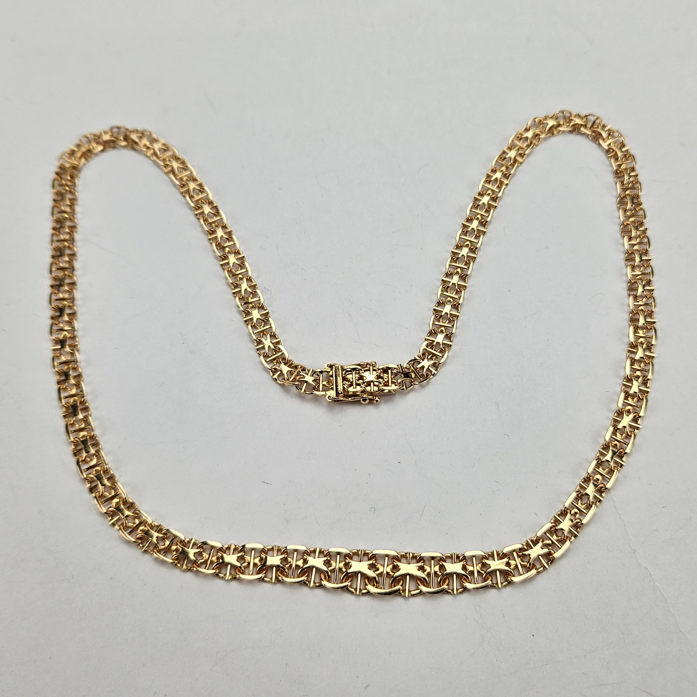 COLLIER, "X-länk", guld, 18K, CCC, Sundsvall, 1990-tal, vikt ca. 19,6 gram.