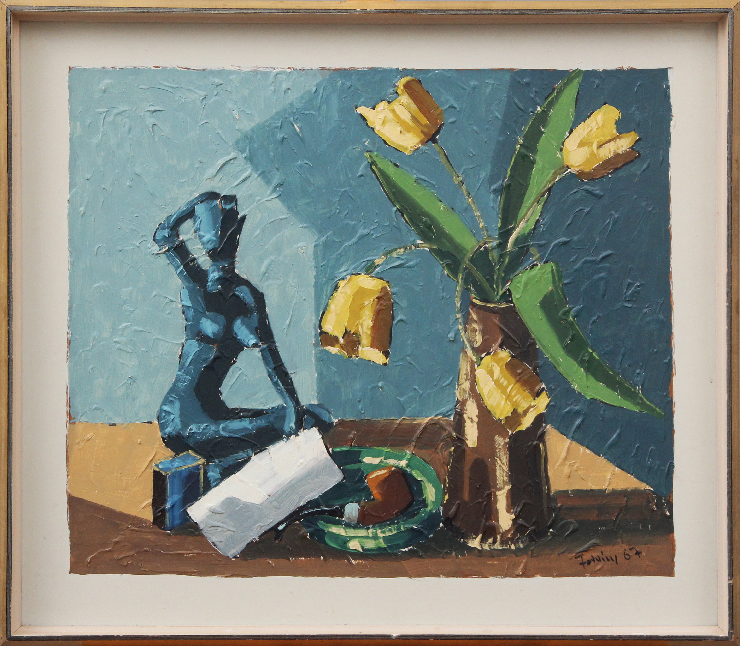 GUNNAR  FOHLIN. OLJA, på pannå, signerad, 1967.