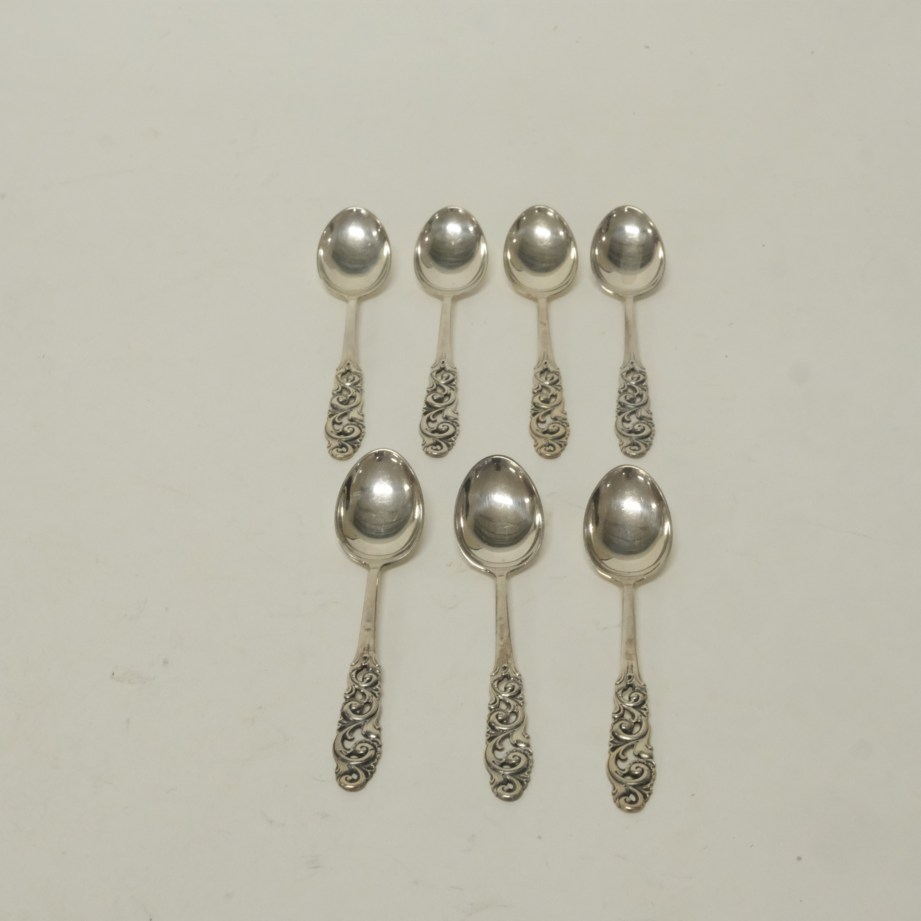 KAFFESKEDAR, SILVER, "TELEMARK", MYLIUS NORGE, 7 DELAR.