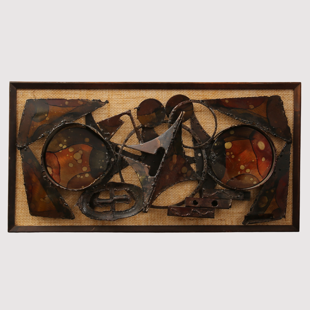 HENRIK HORST (1942). Väggskulptur, ”Abstrakt komposition”, järn, stål, 1970-tal, signerad.