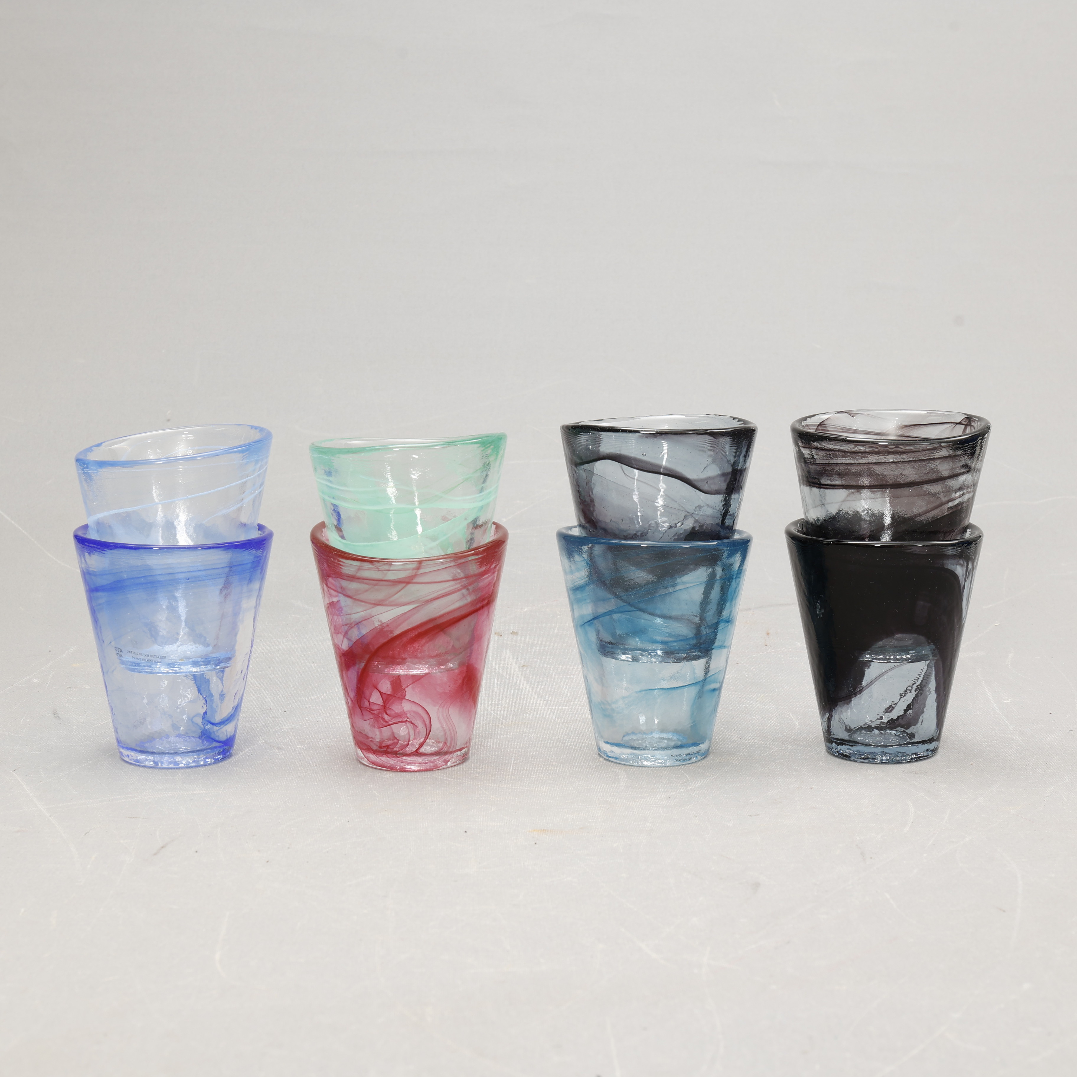 ULRICA HYDMAN-VALLIEN. GLAS , 8 stycken " Mine ", Kosta Boda.