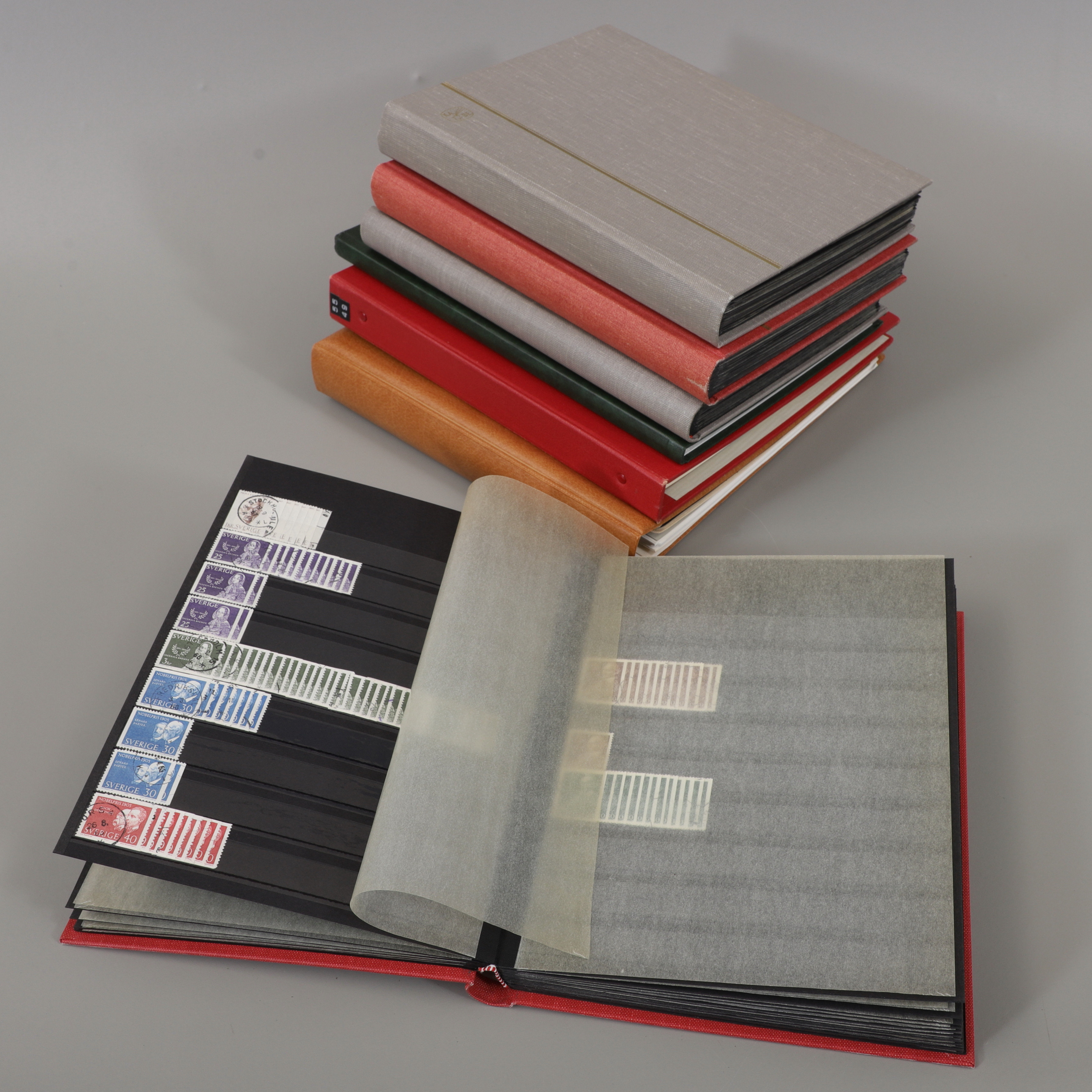 FRIMÄRKSSAMLING, 7 st album, Sverige, 1900/2000-tal.