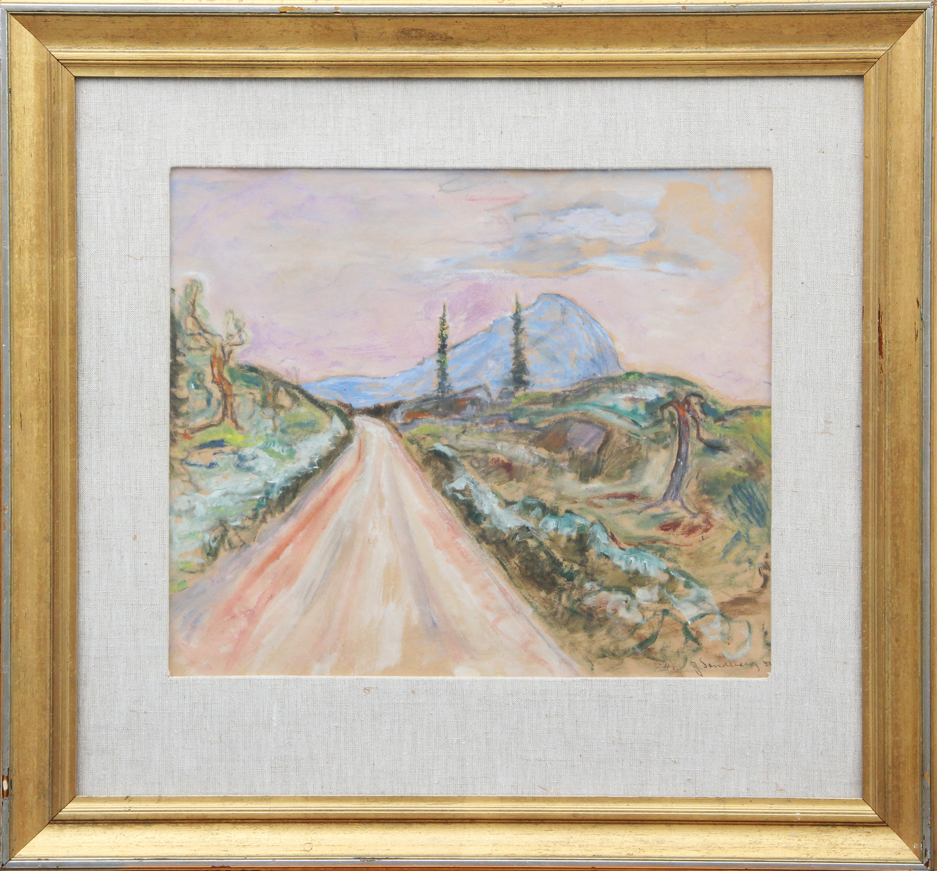 JOSEF SANDBERG. GOUACHE, på papper, signerad, 1944.