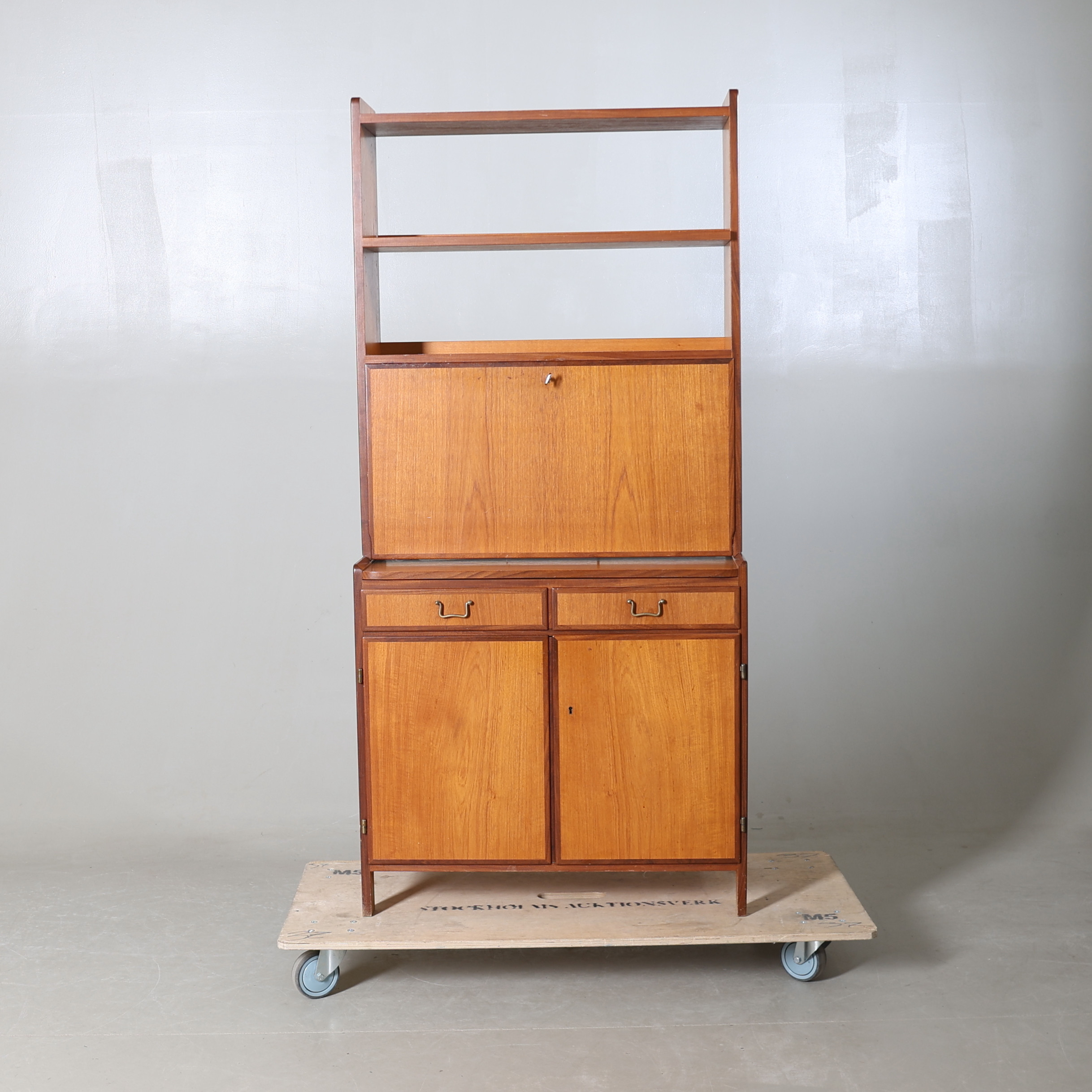 BOKHYLLA med barskåp, teak, Tidaholms Möbelfabrik, 1960-tal.