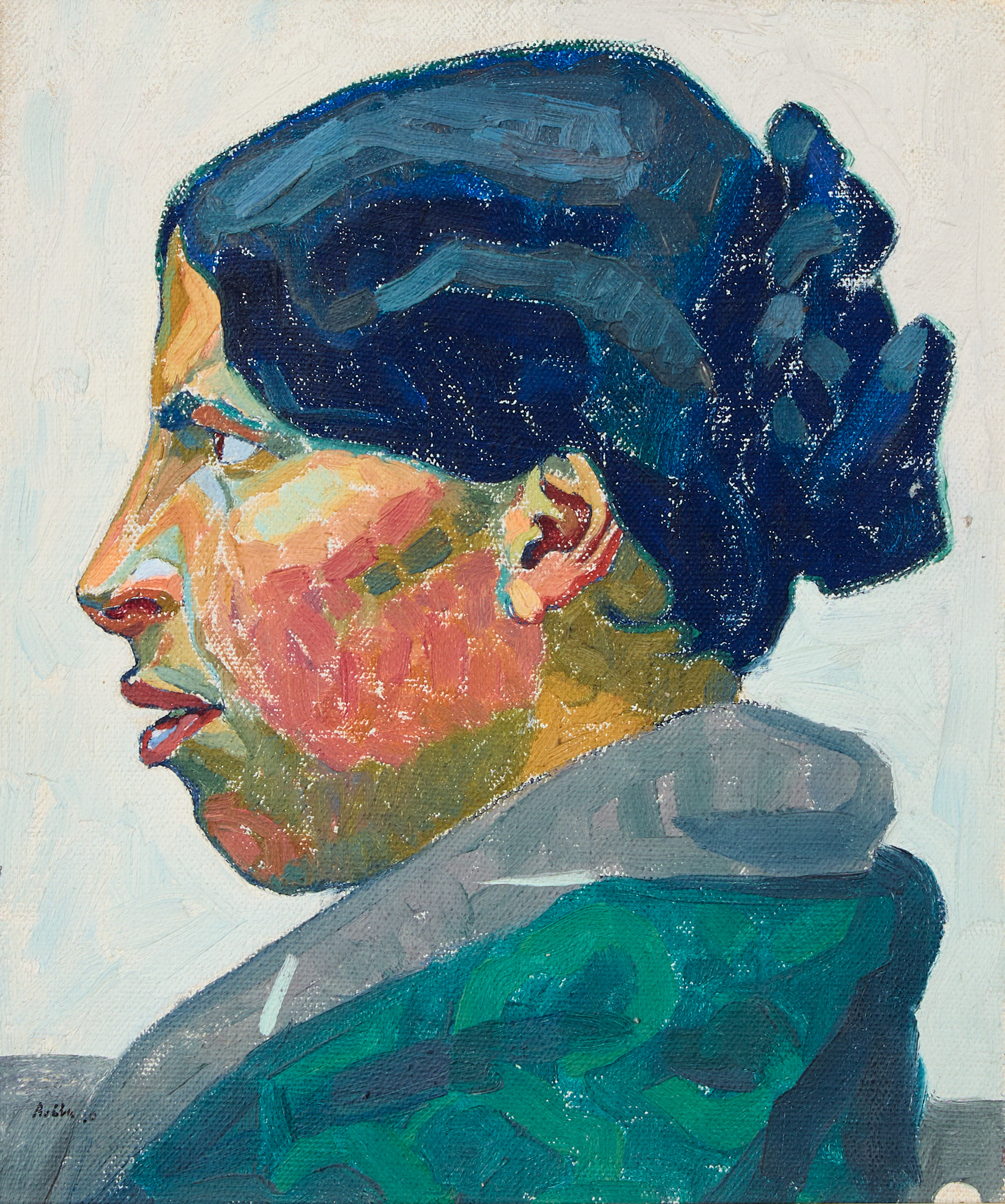 CARL WILHELMSON. TILLSKRIVEN. "Spansk bondkvinna", Studie från Avila.