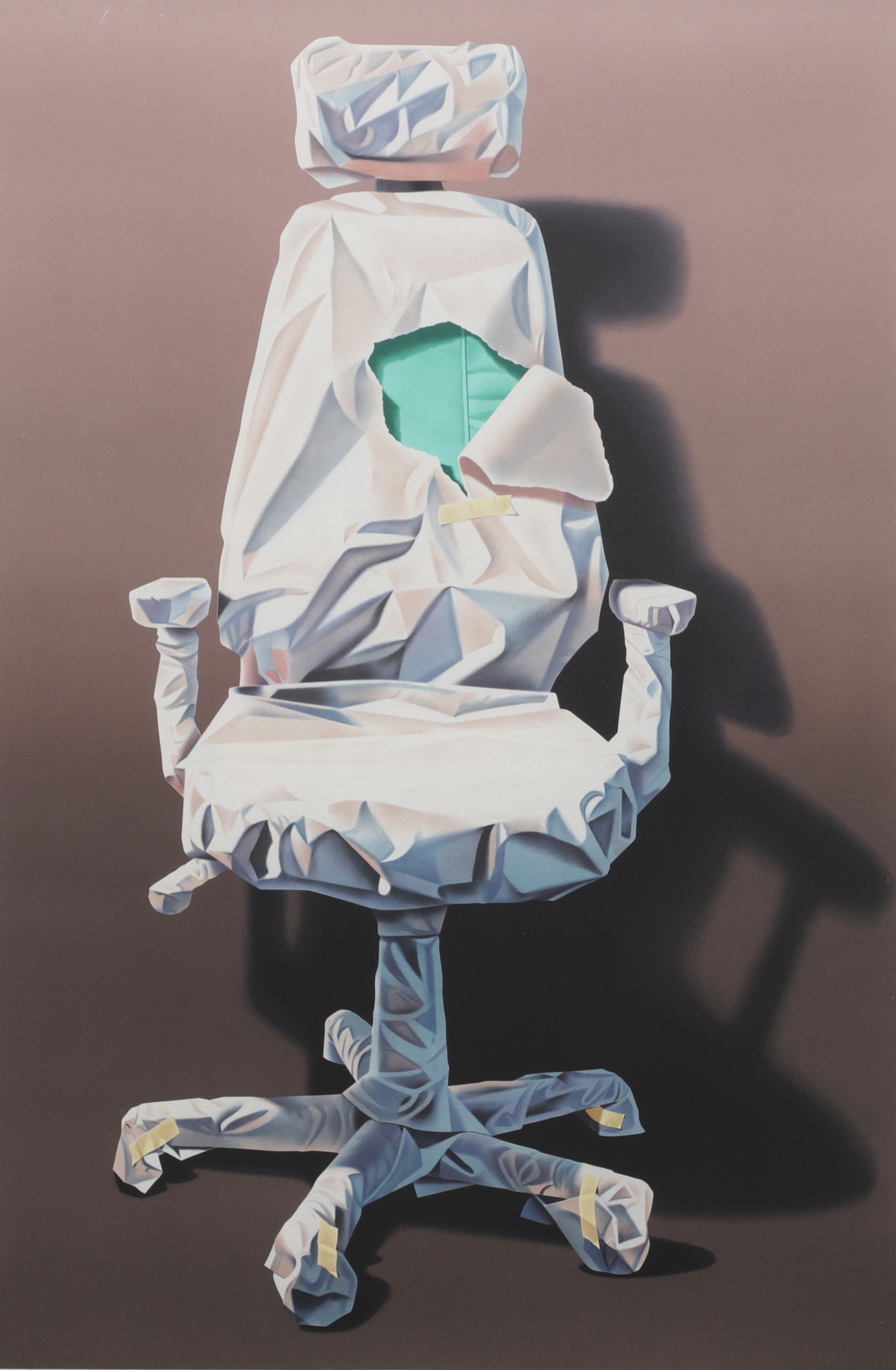 YRJÖ EDELMANN. litografi, "wrapped desk chair, signerad och numrerad 173/200.
