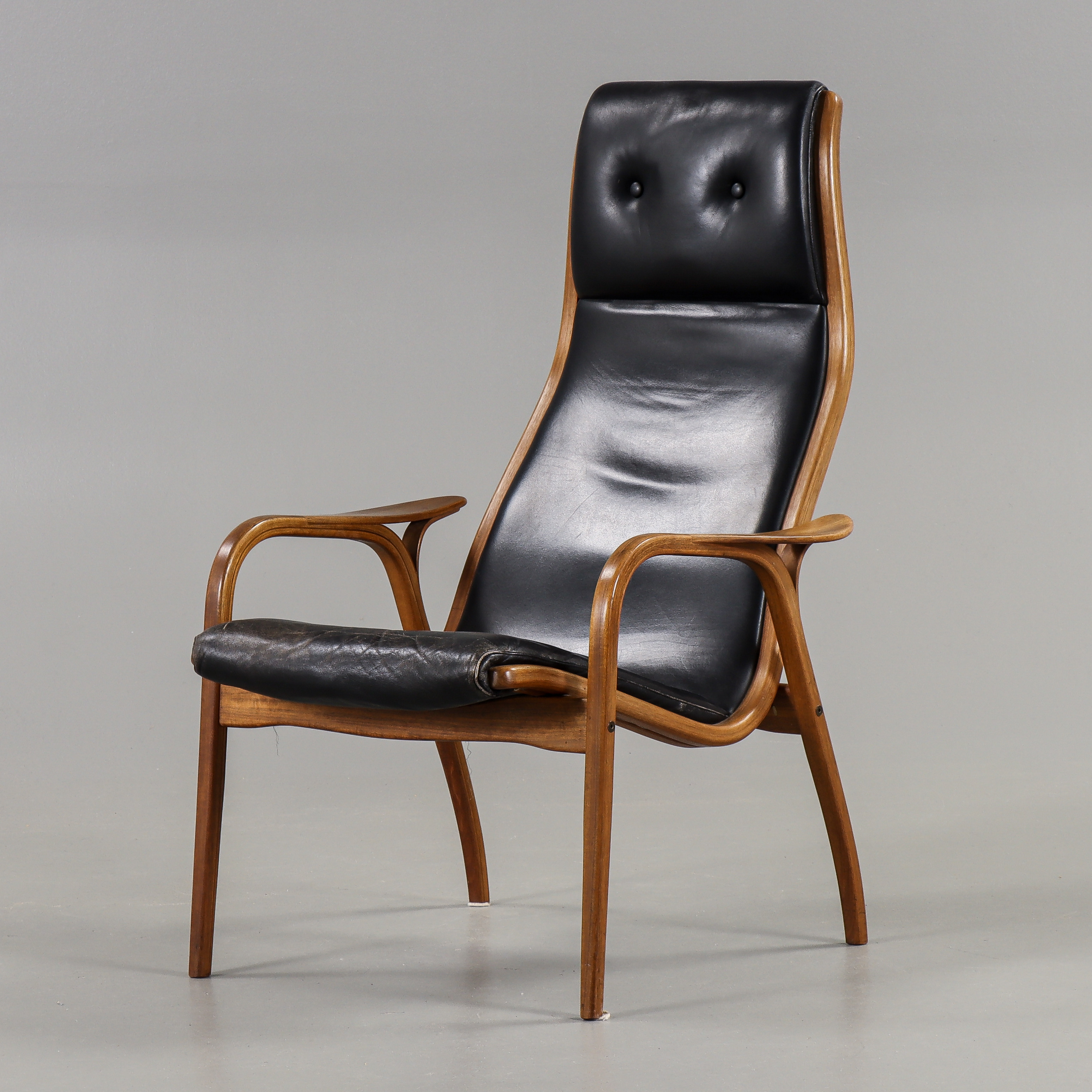 YNGVE EKSTRÖM. Fåtölj, "Lamino", teak, Swedese, 1965.