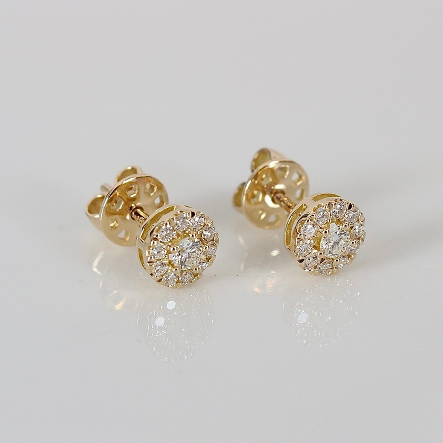DIAMANTÖRHÄNGEN, ett par, totalt 0,41ct, 18K.