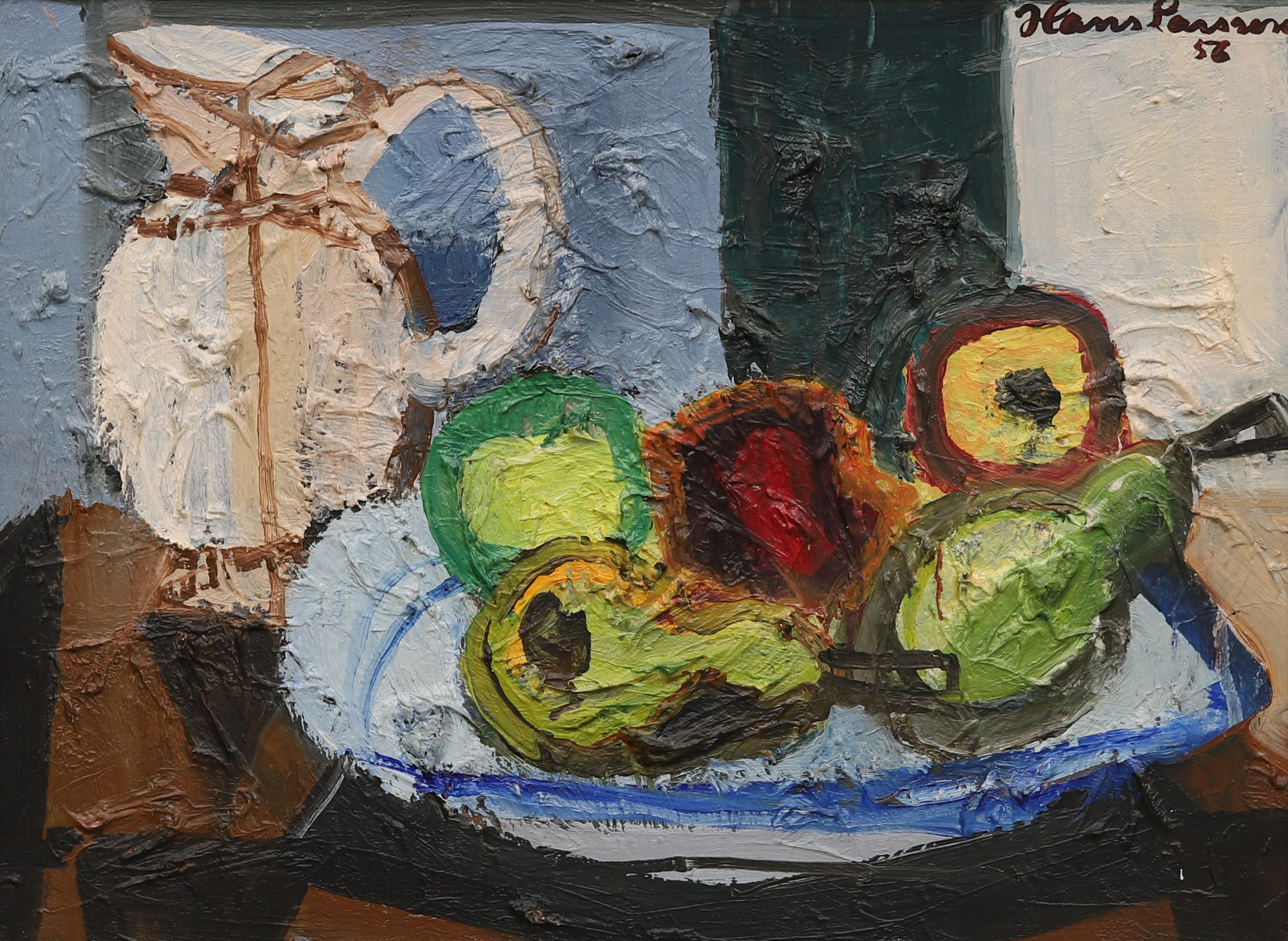 HANS LARSSON. Stilleben, olja på duk, signerad och daterad -56.