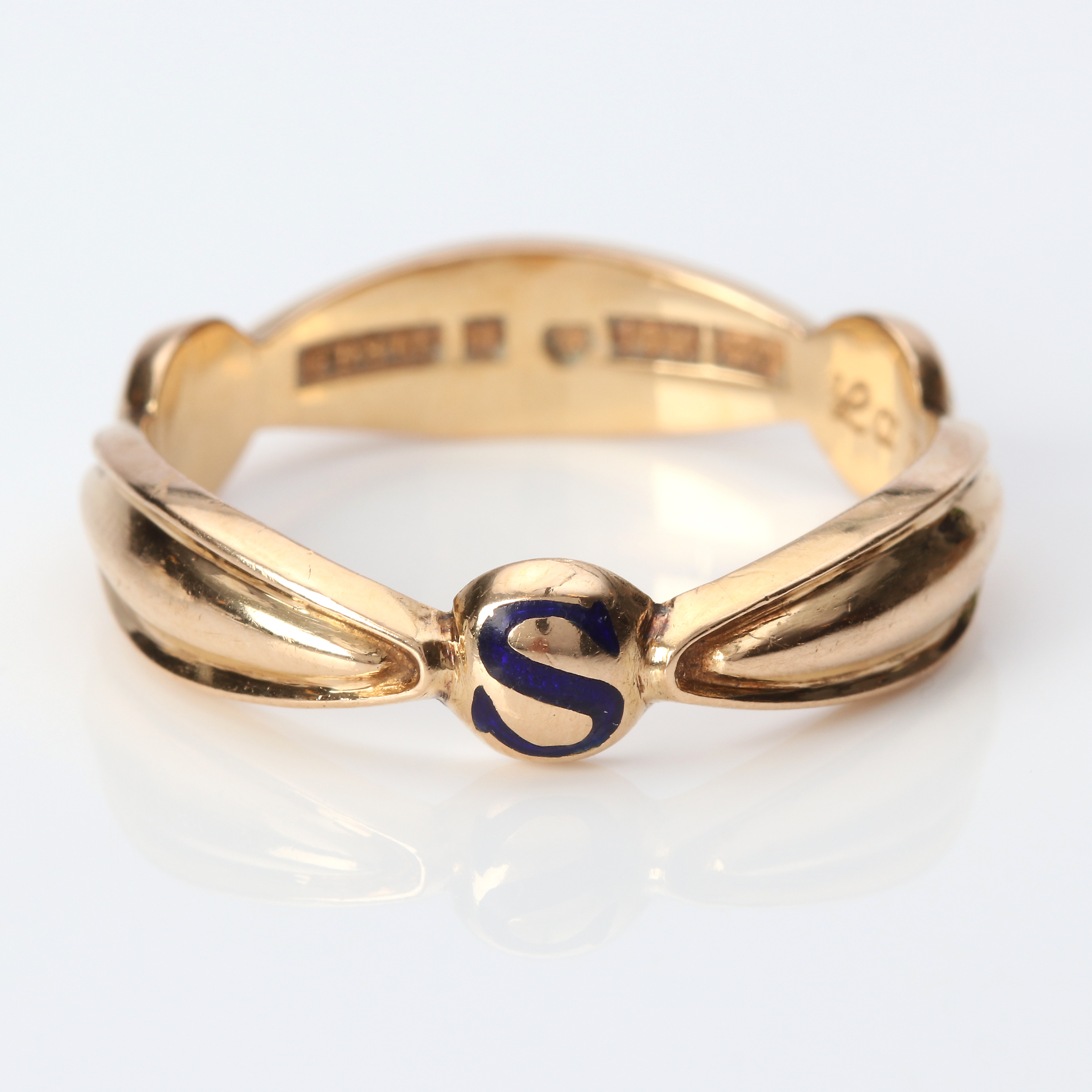 ORDENSRING, SIRIUSORDEN. 18k guld med emalj, vikt ca 8,9 gram.