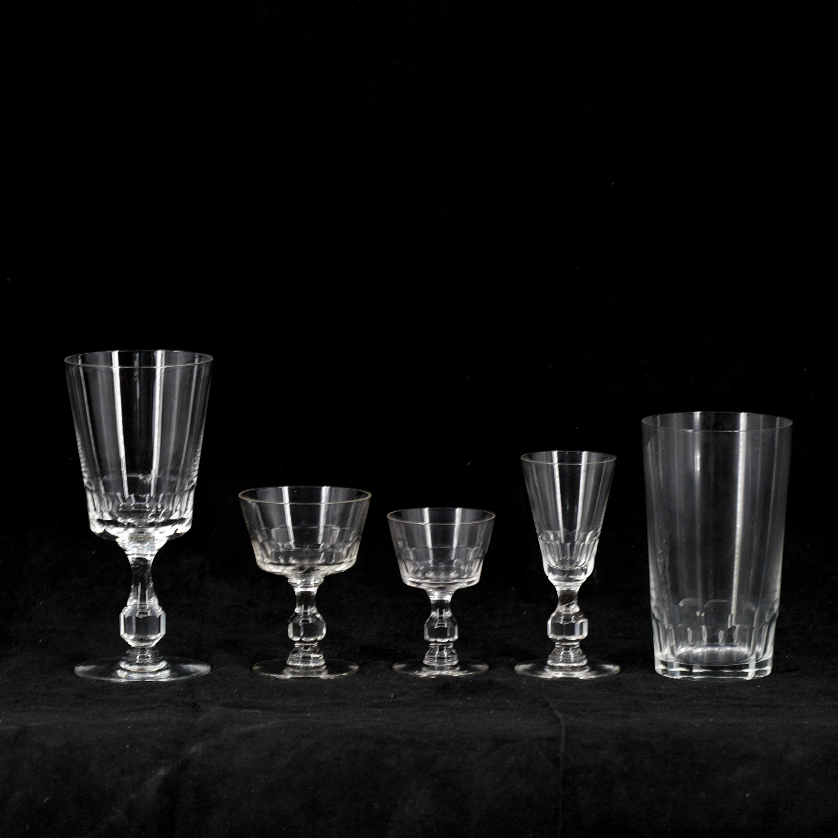 GLASSERVIS, 51 delar, kristall, 1900-talets mitt.