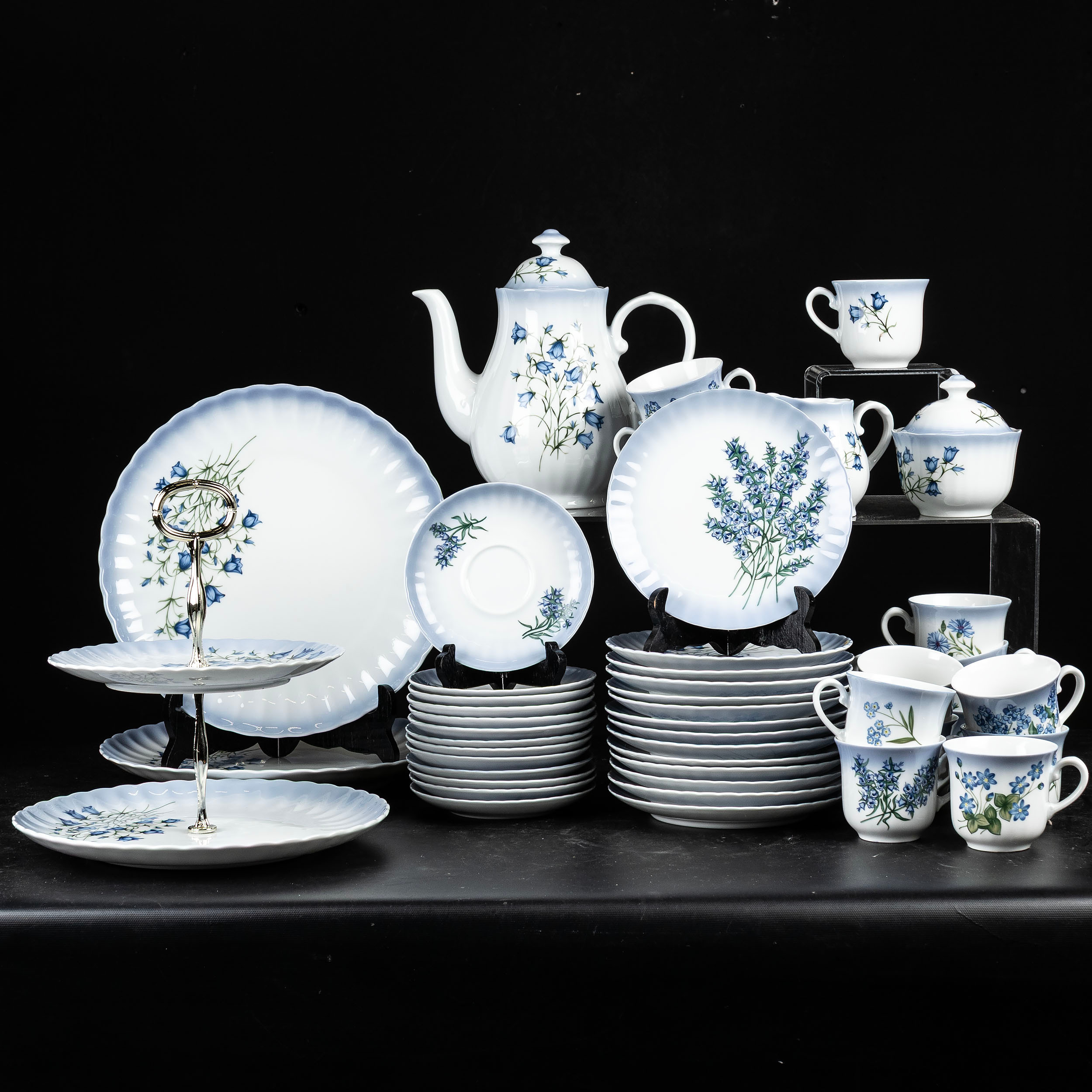 KAFFESERVIS, 41 delar, "Flores Caerulei", Christineholm.
