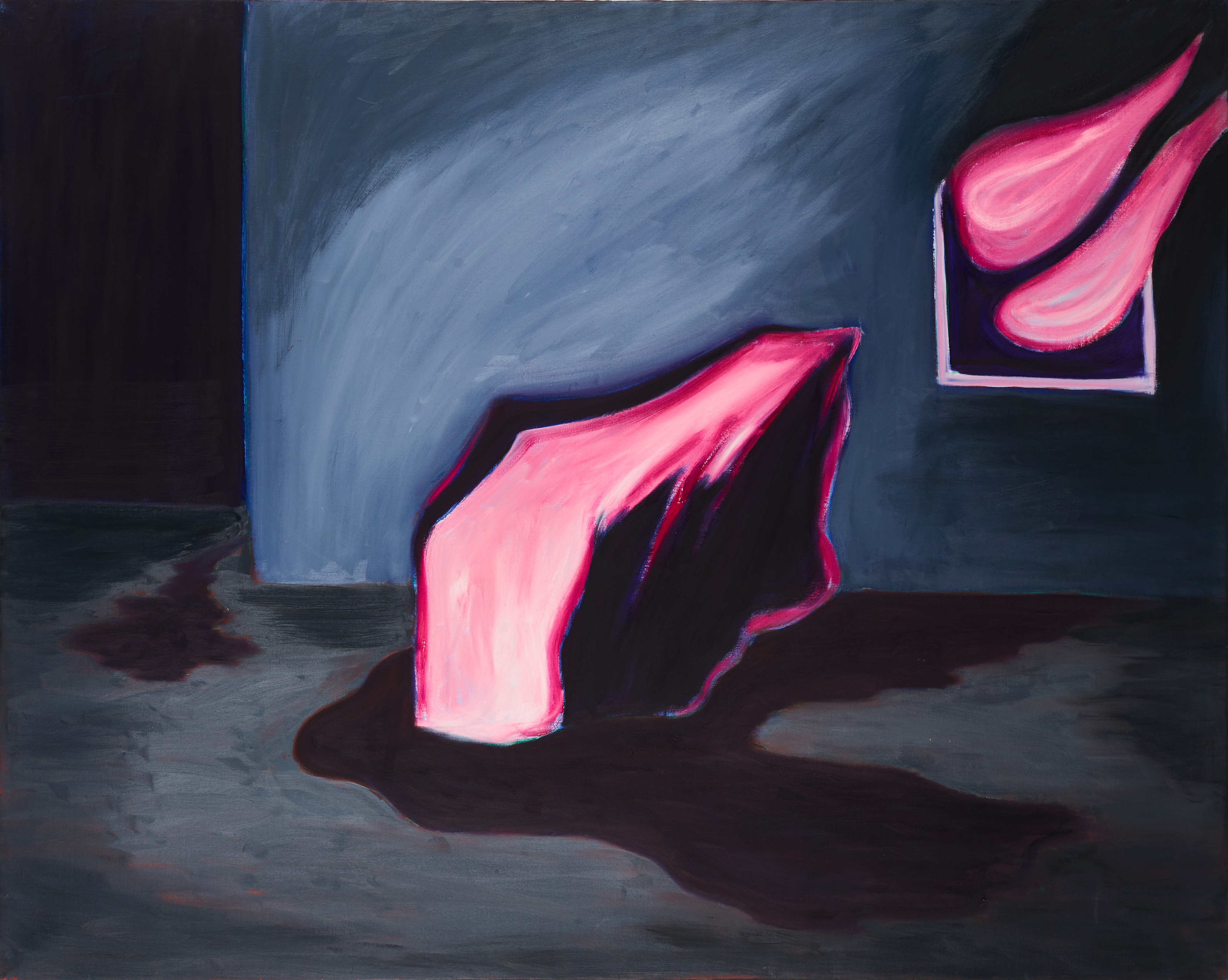 JAN LILJEQVIST (1932-2003). Komposition, "Brand", målning nr 538, olja på duk.