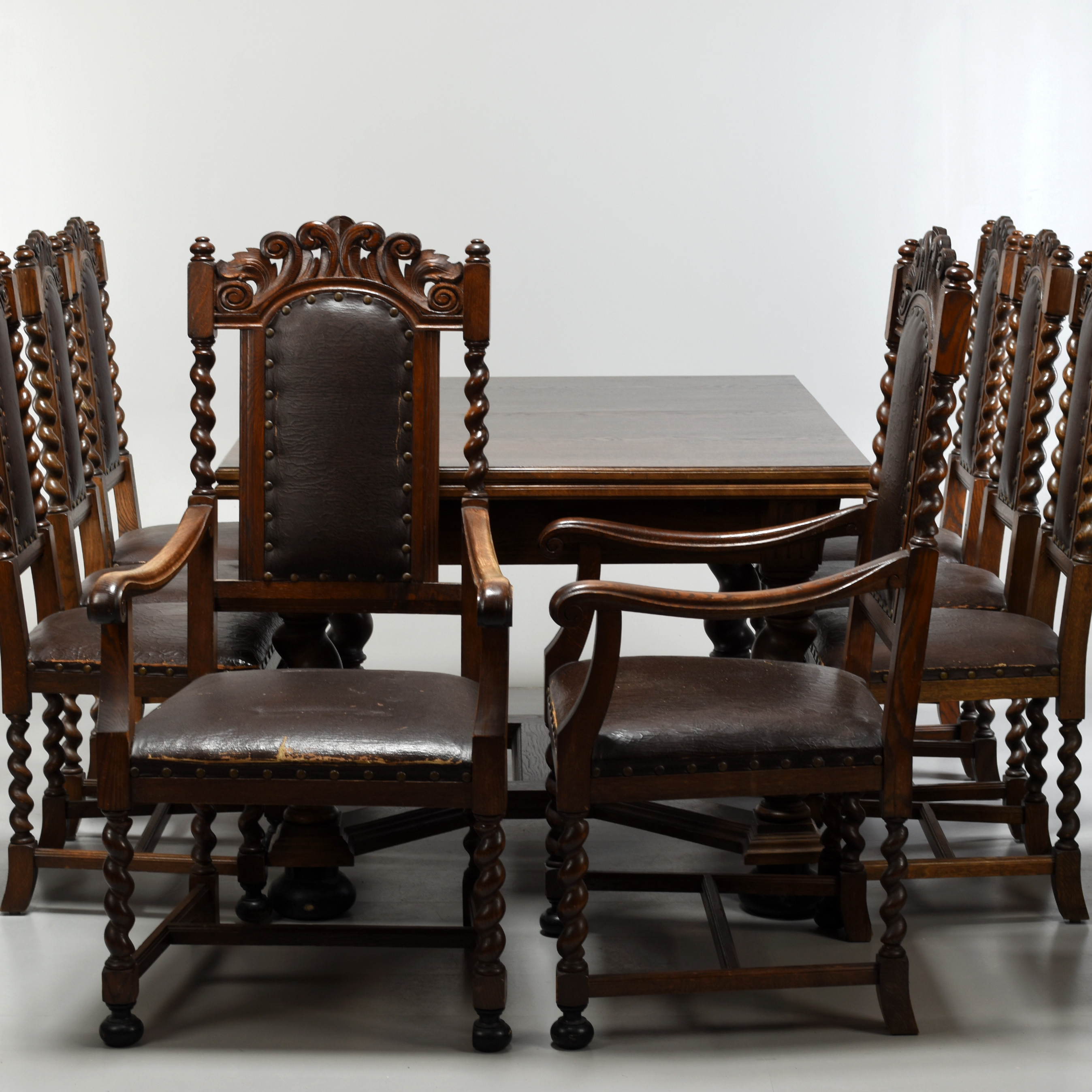 MATSALSGRUPP, 10 delar, Barockstil, 1800/1900-tal.