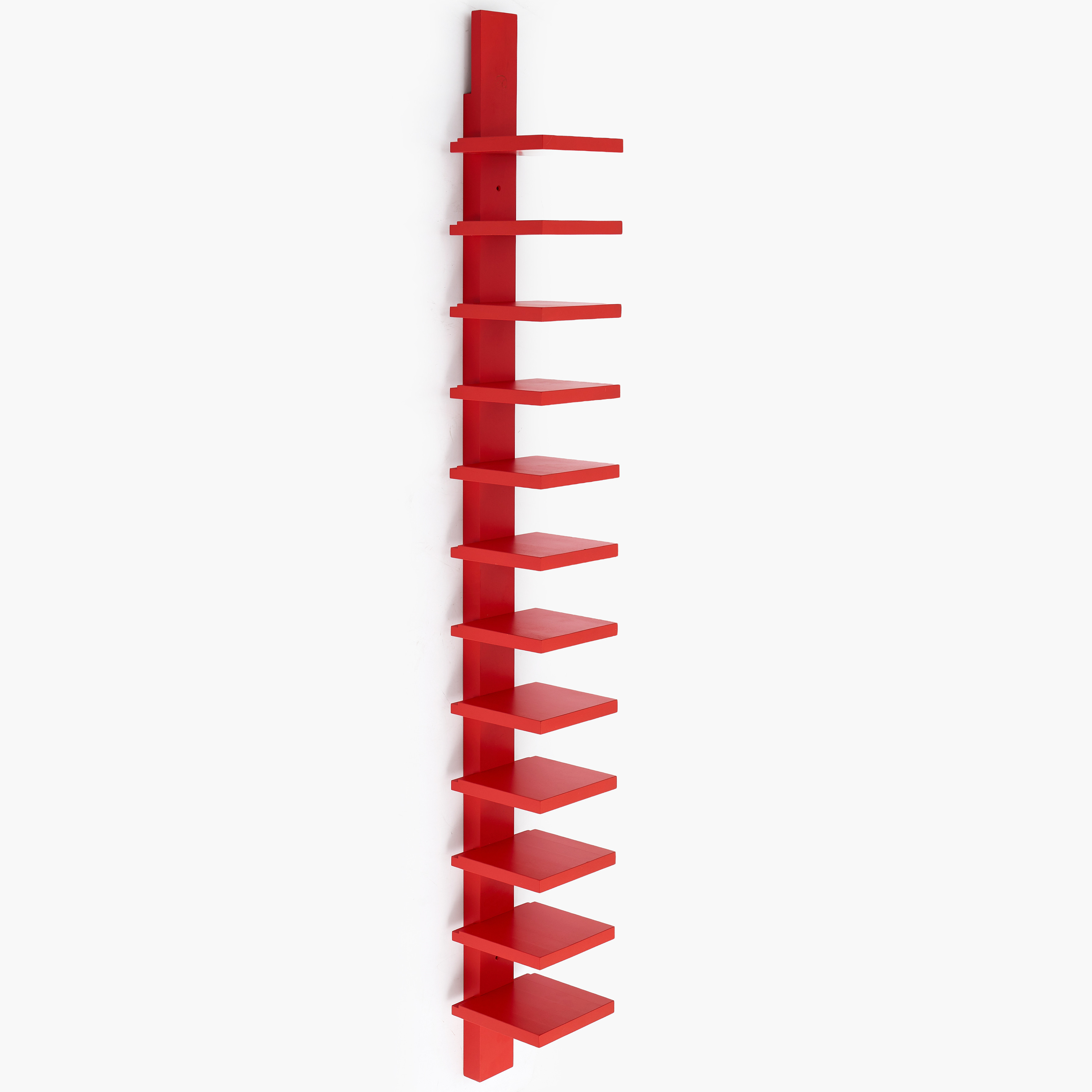 JOHN KANDELL (SVERIGE, 1925–1991). "Pilaster", hylla, röd, brännmärkt JK, Källemo AB.