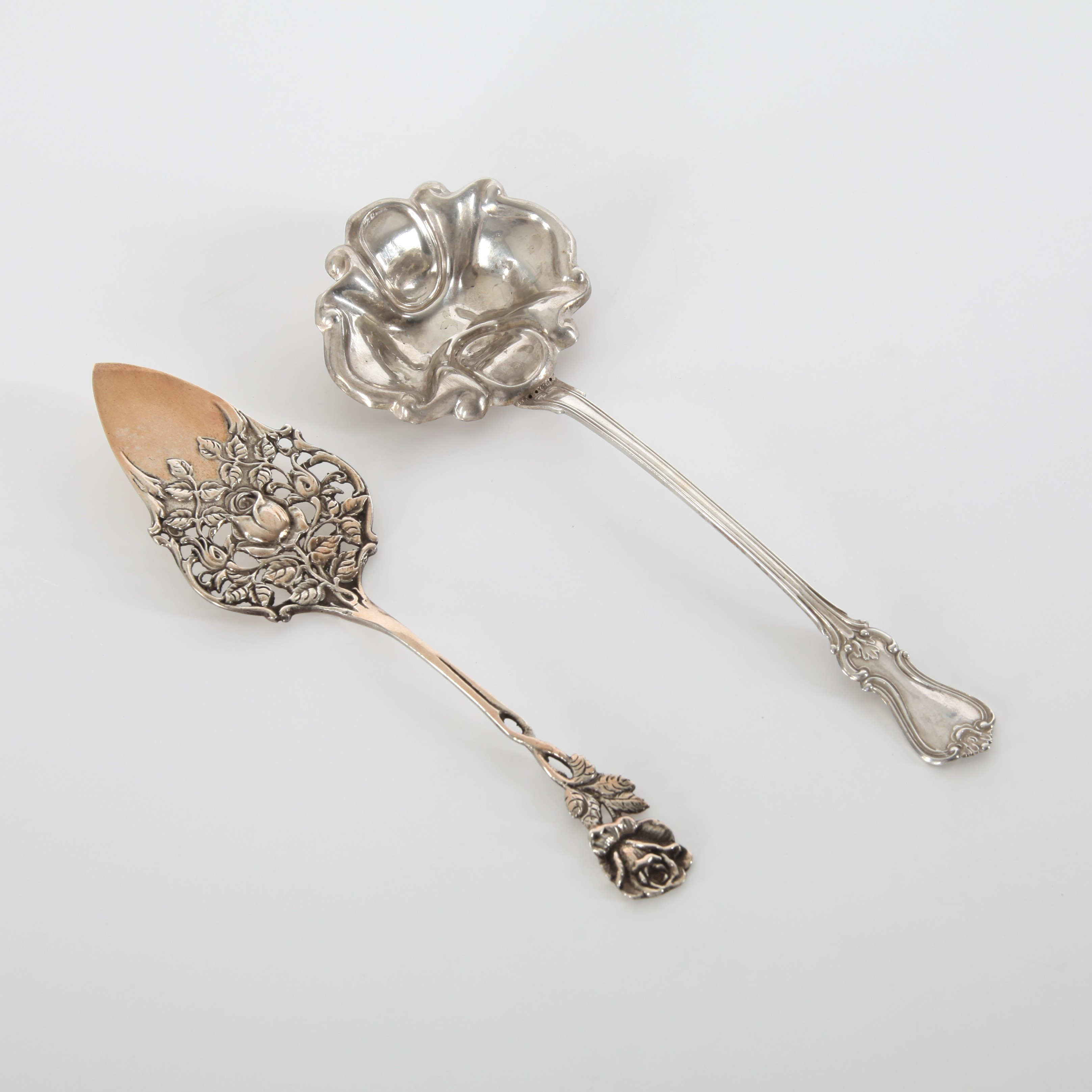 SLEV OCH TÅRTSPADE, silver, Sverige, 1863 resp 1965.