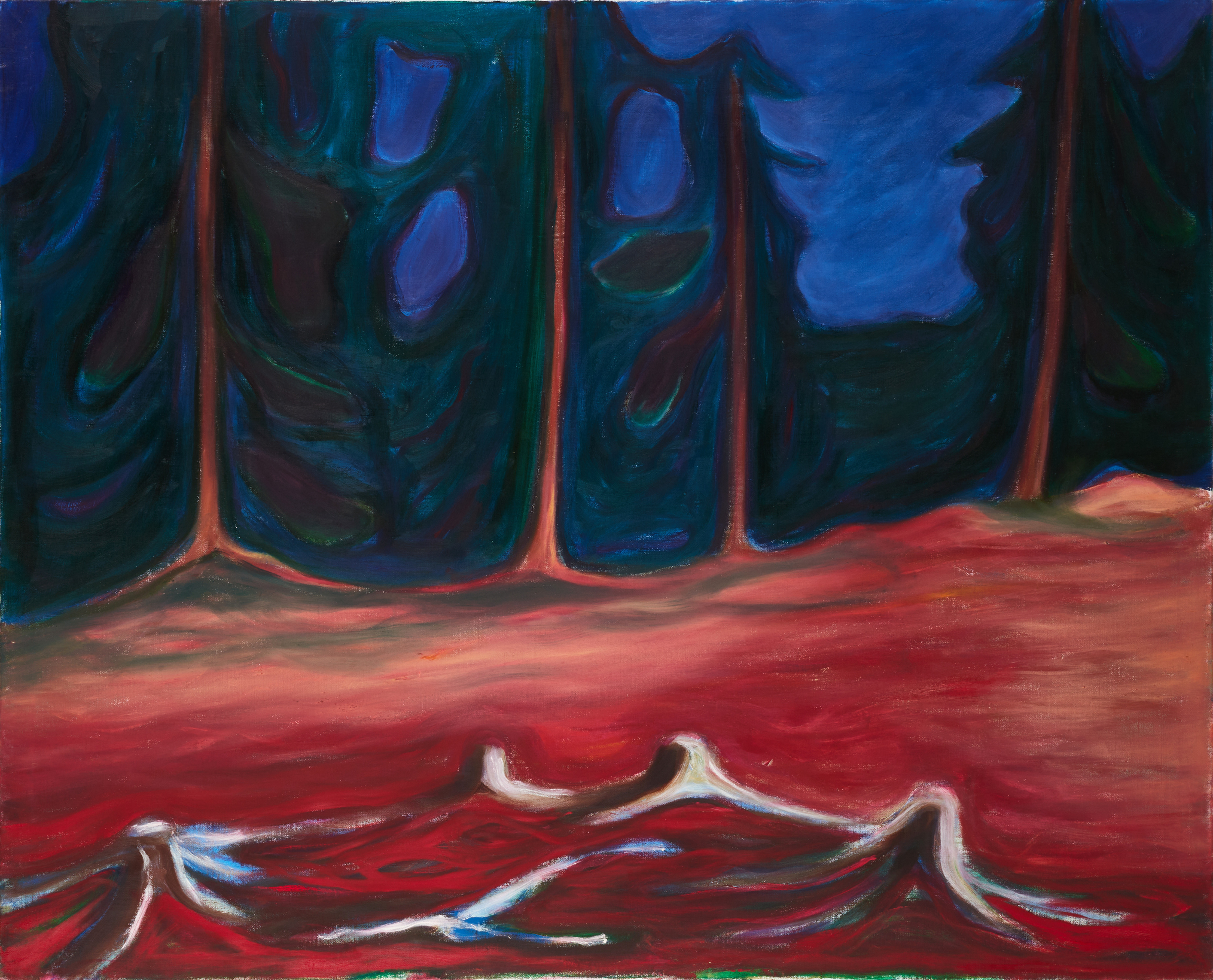 JAN LILJEQVIST (1932-2003). Granskog, målning nr 798, olja på duk.