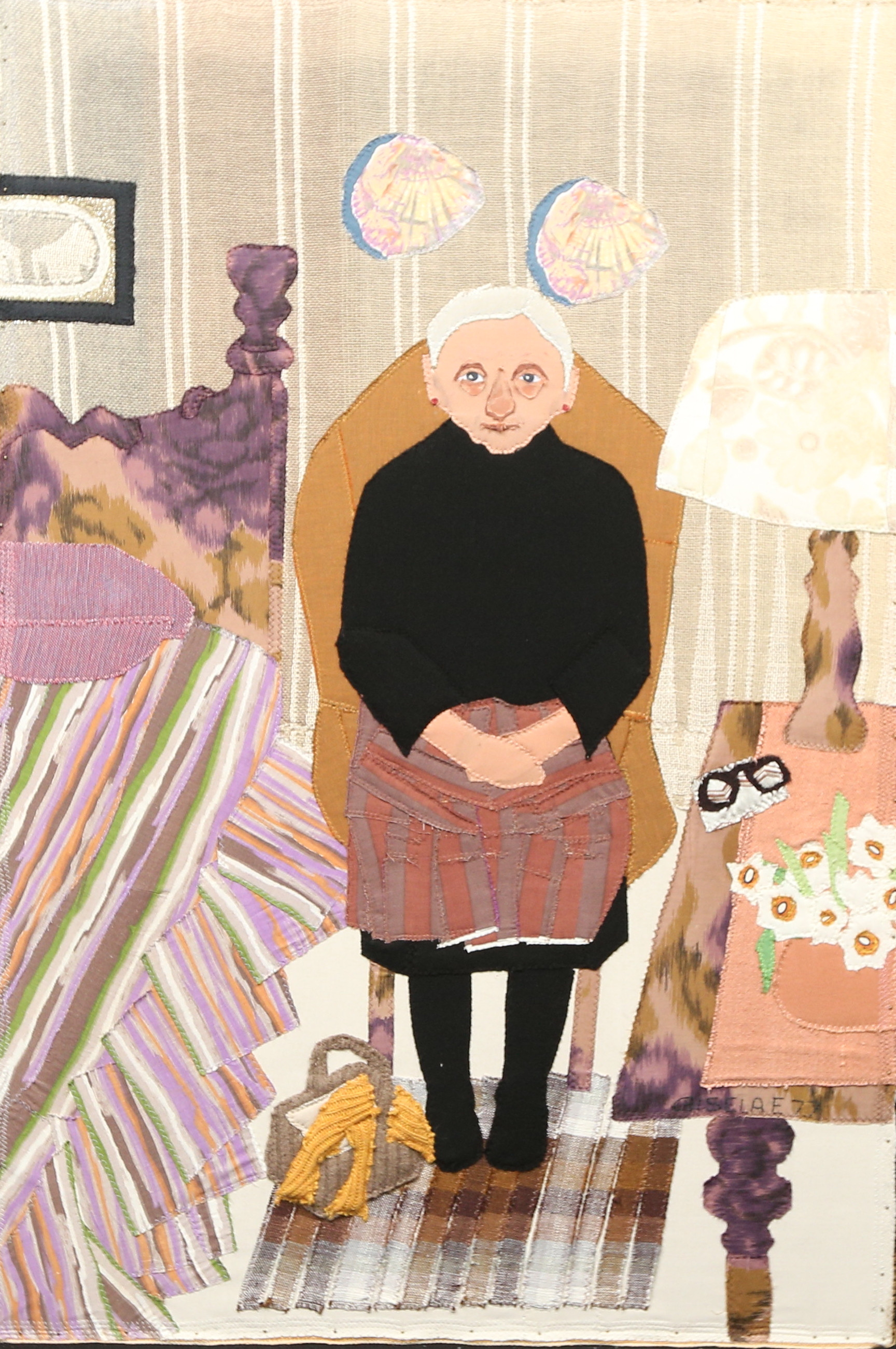 GISELA ELIASSEN. texstilkonst, signerad.