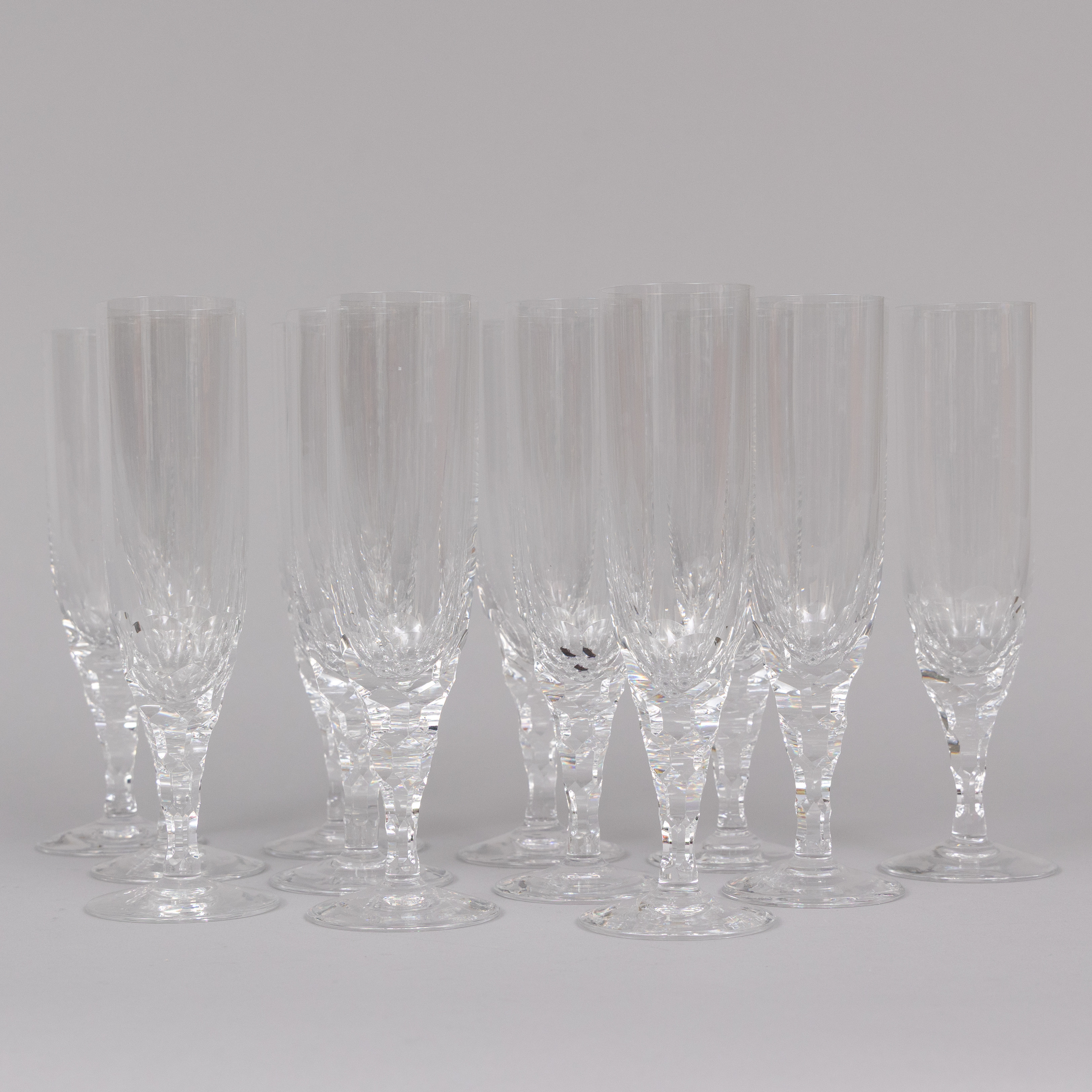 INGEBORG LUNDIN. Champagneglas, 12 st, "Carina", Orrefors.