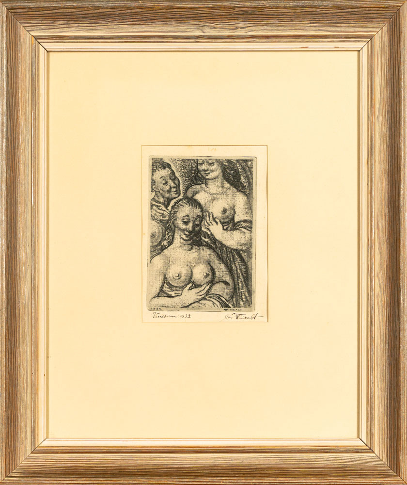 EDUARD WIIRALT. Etsning, Signerad & daterad 1932.
