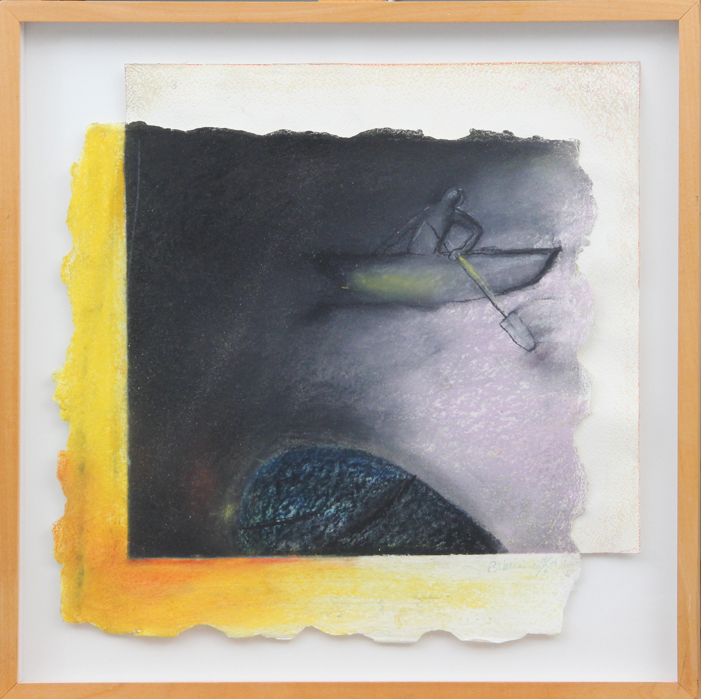 BERTIL VALLIEN. BLANDTEKNIK, på papper, signerad, 2009.