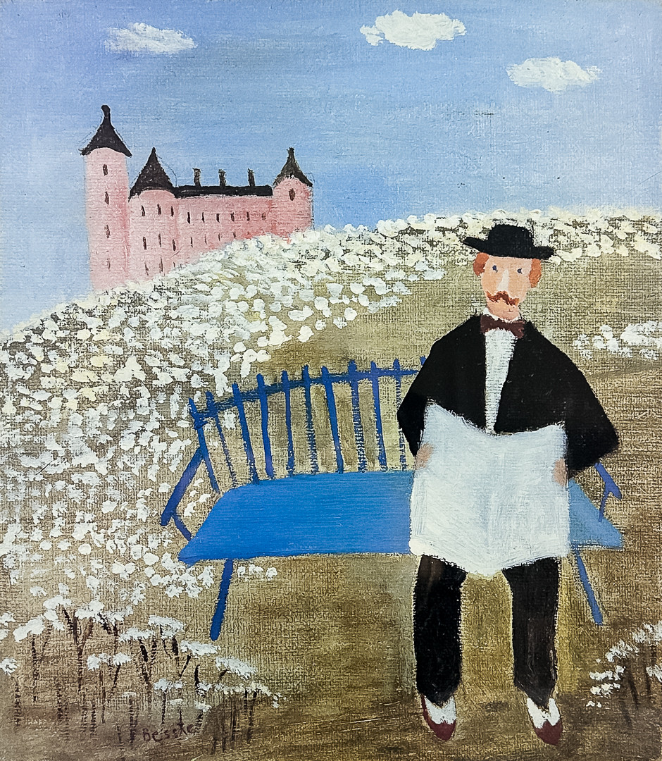 BESSIE JOHANSSON. GRAFISK BLAD, "Slottspark", signerad, numrerad.