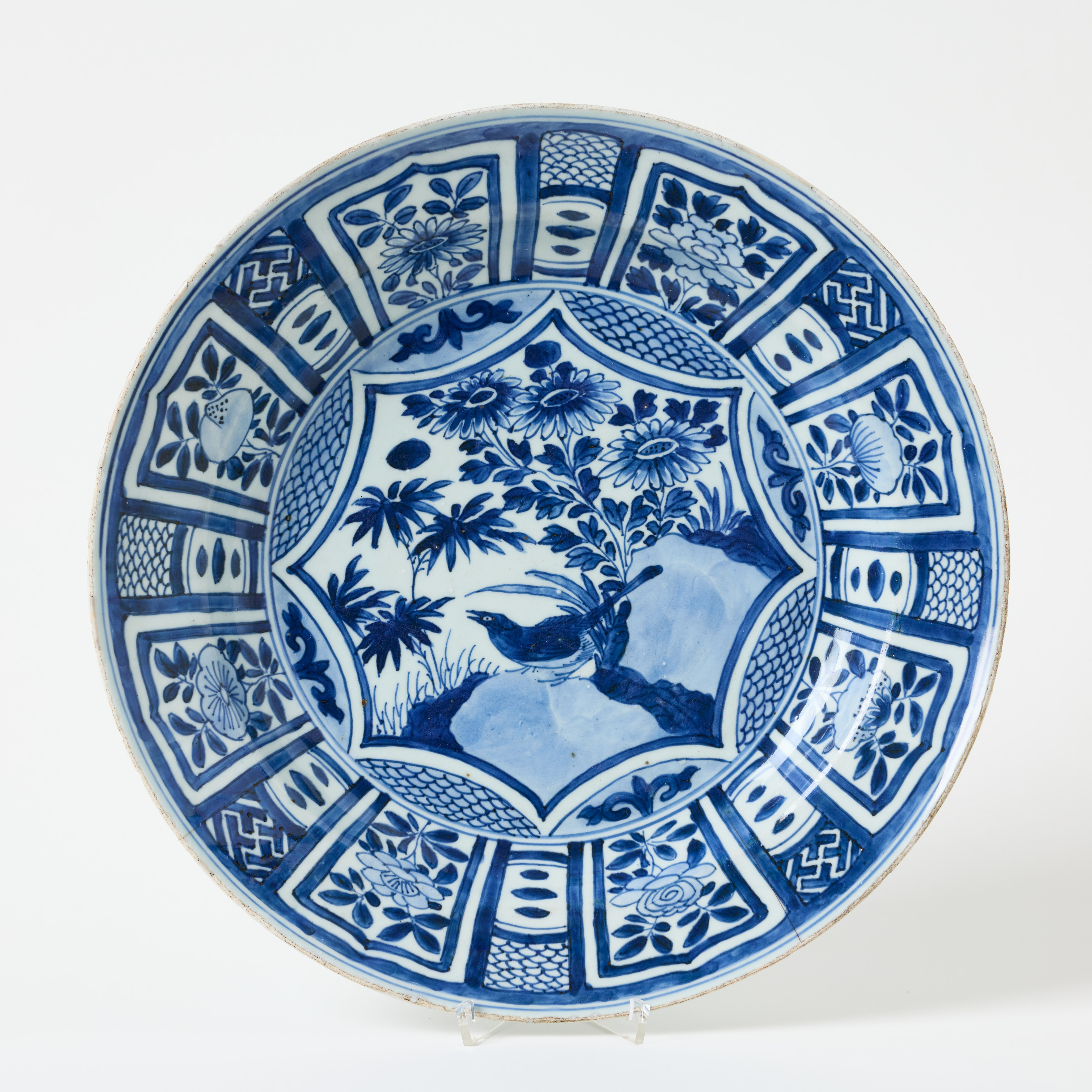 A Chinese Blue and White 'Kraak' Dish.