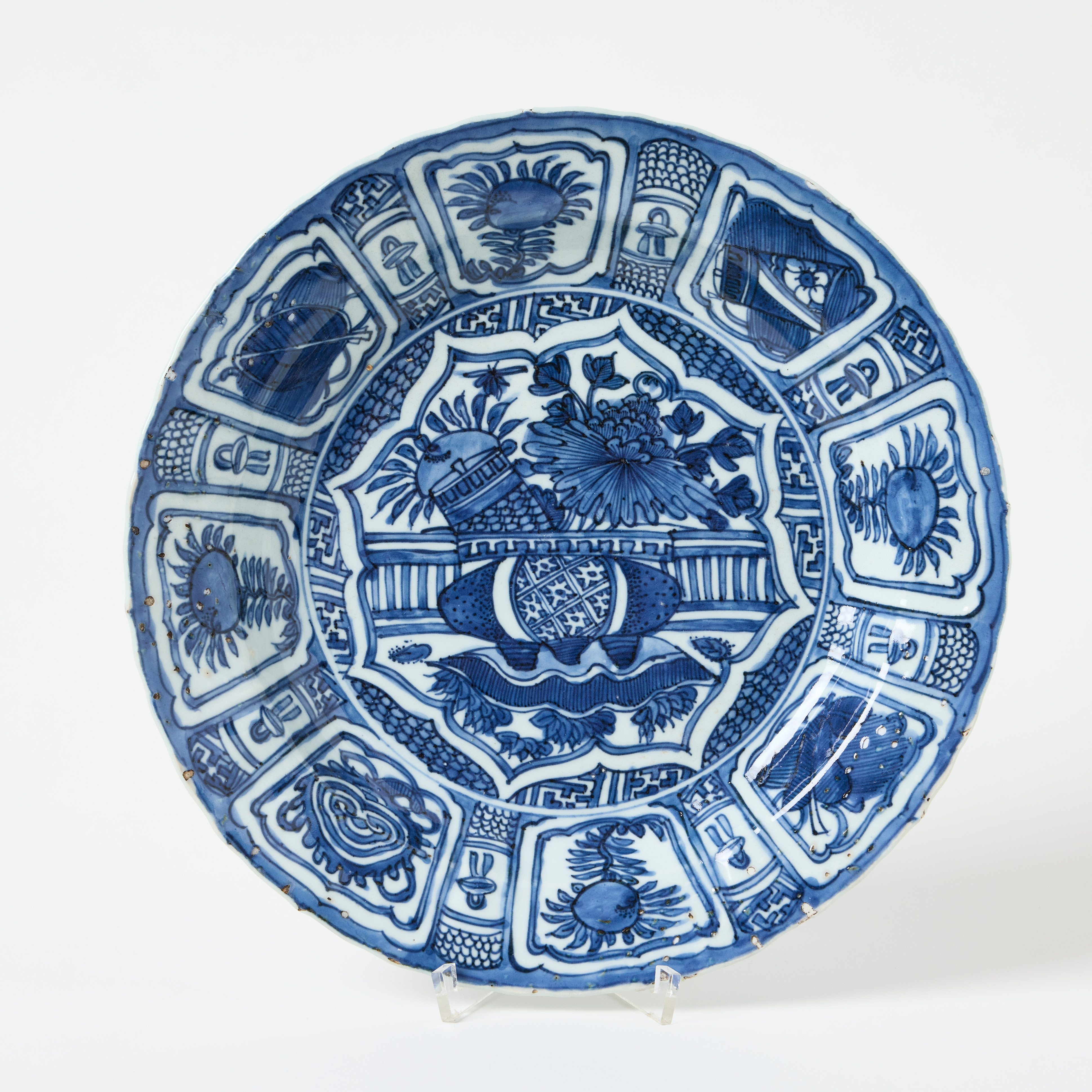 A Chinese Blue and White 'Kraak' Dish.