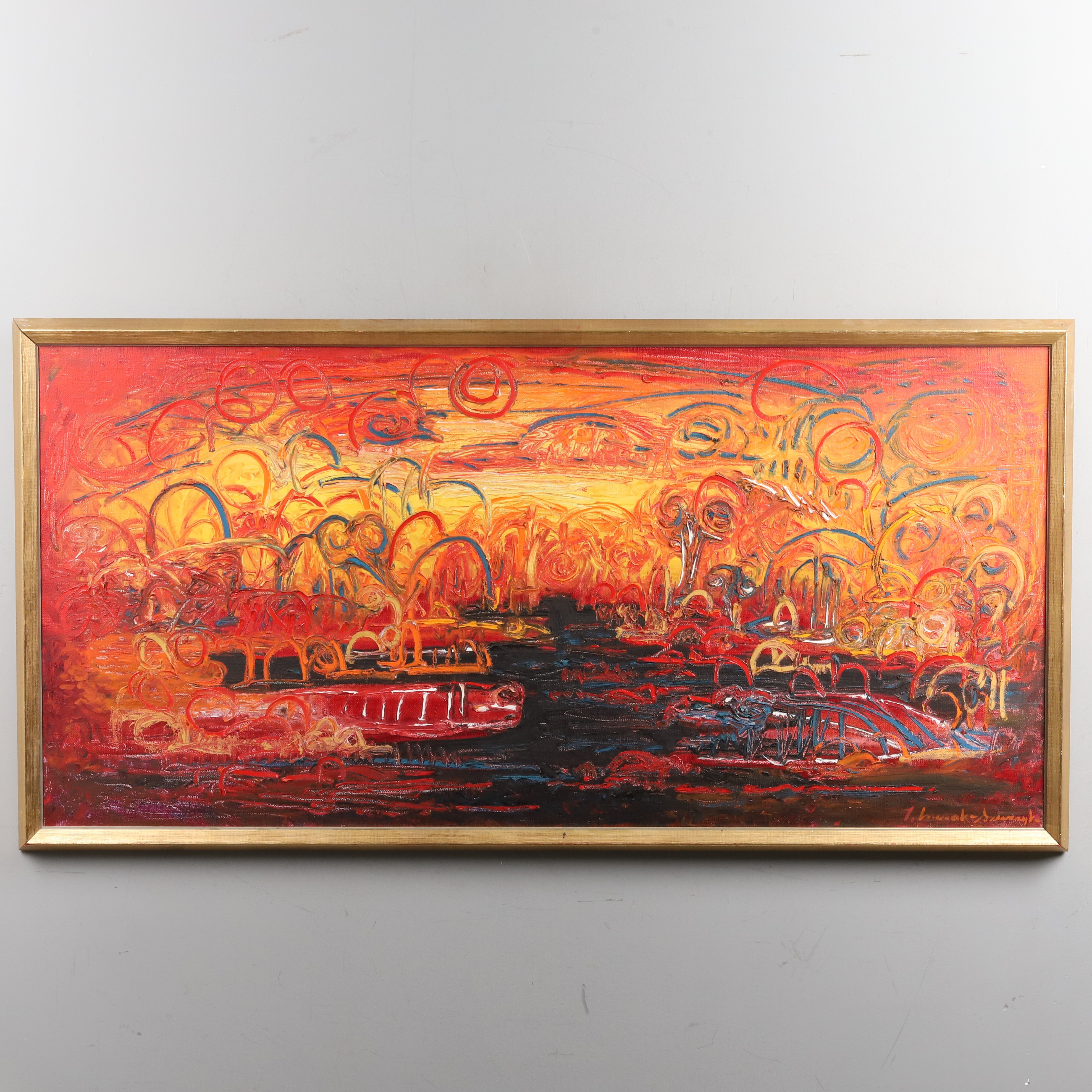 JERZY LUCZAK-SZEWCZYK (1923-1975), Olja på duk, "Landskap", signerad.