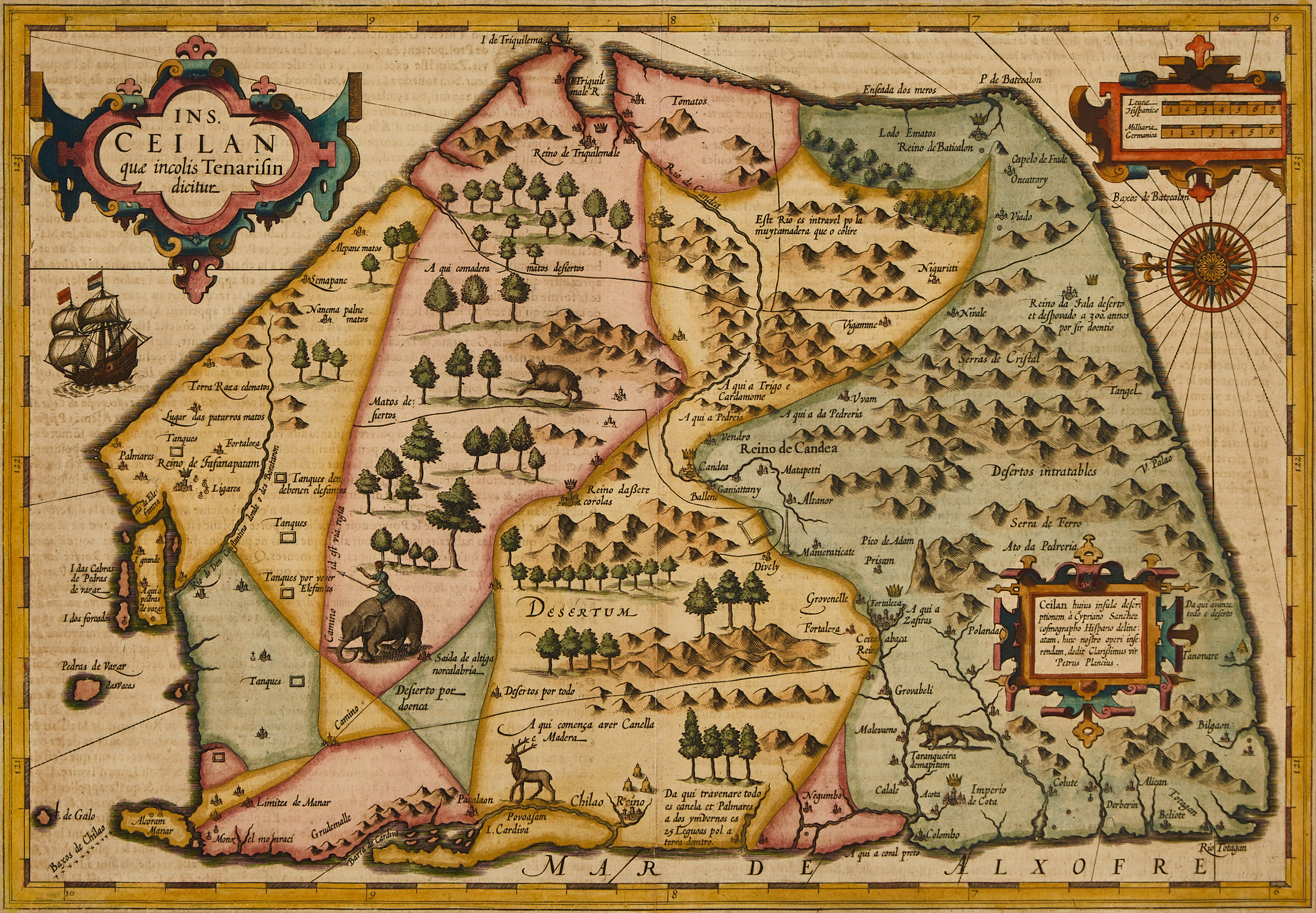 HONDIUS, Ins. Ceilan quæ incolis Tenaricin dicitur 1613-1616.