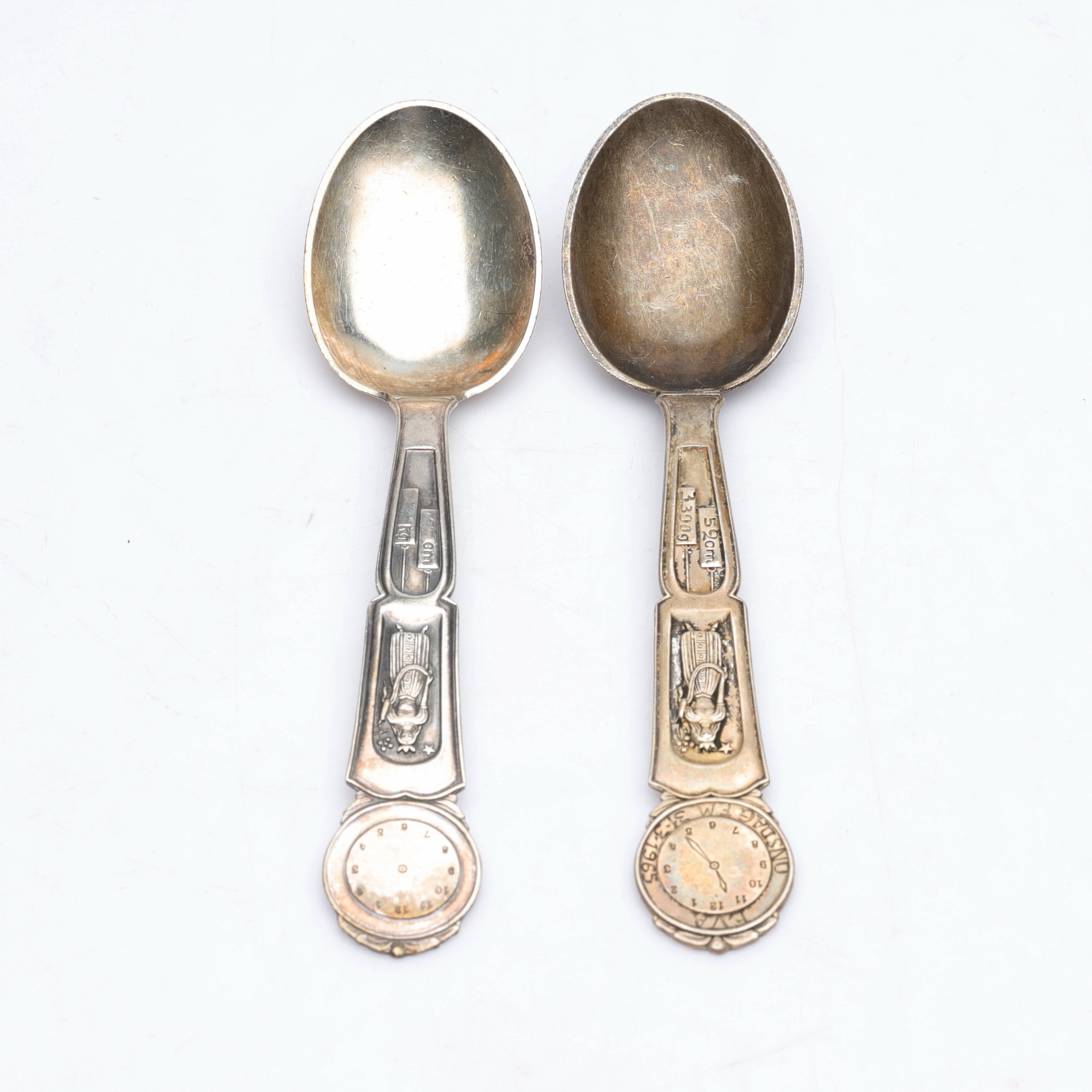 DOPSKEDAR, 2 st, silver, Ceson, 1960-tal, totalvikt ca 55,58g.