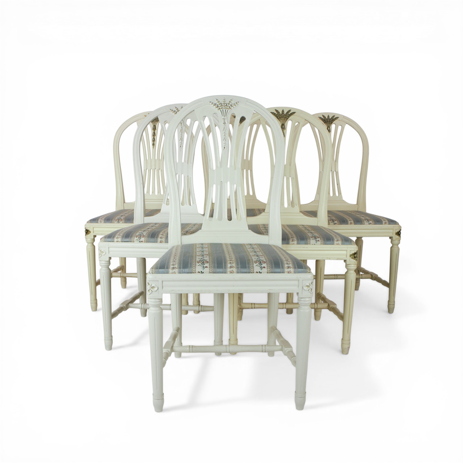 STOLAR, 6 st, "Axet", gustaviansk-stil, 1900-talets andra hälft.