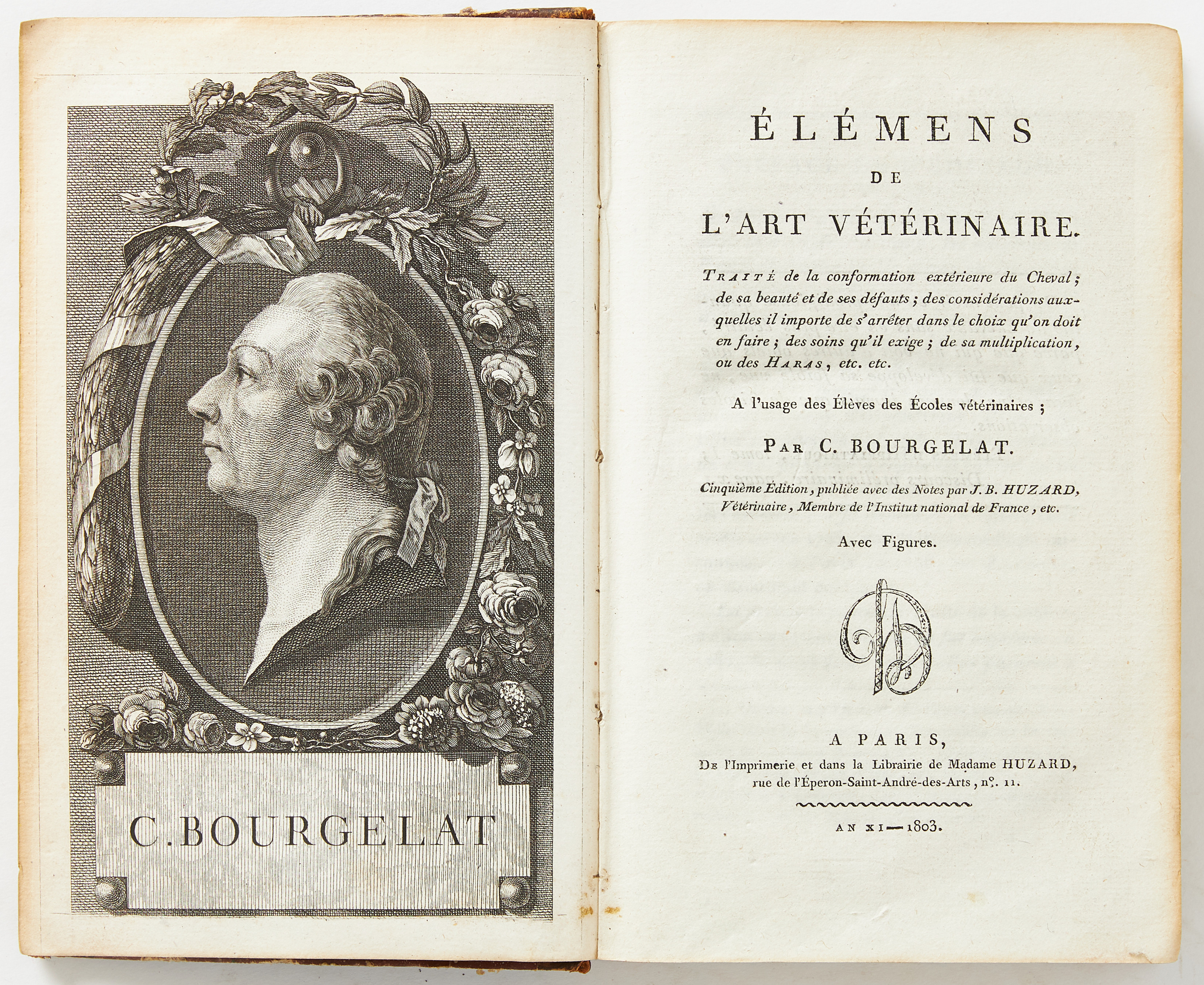 HIPPOLOGY - MEDICINE BY BOURGELAT, 2 volumes.