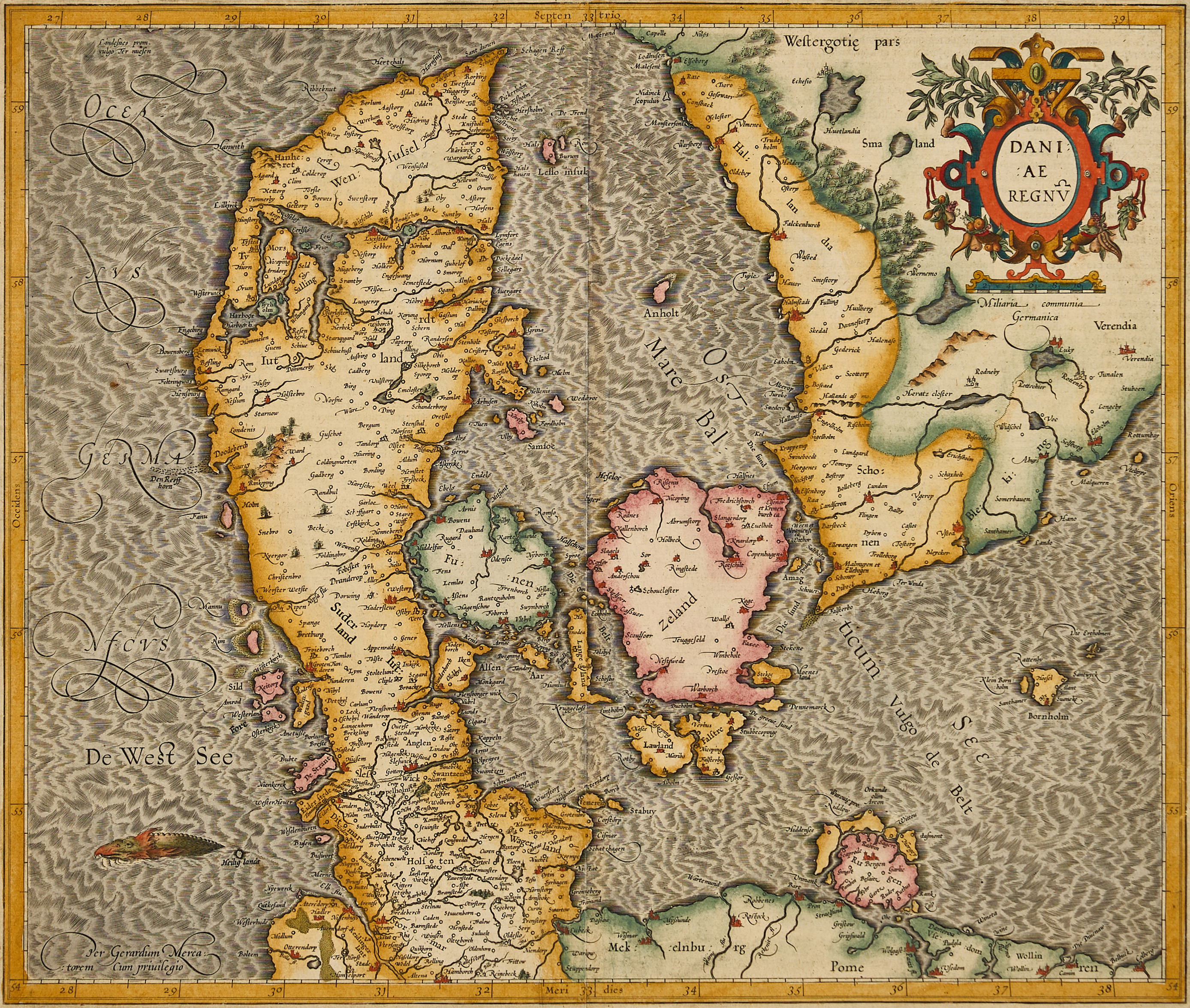 MERCATOR/HONDIUS, Daniae Regnum, 1630.