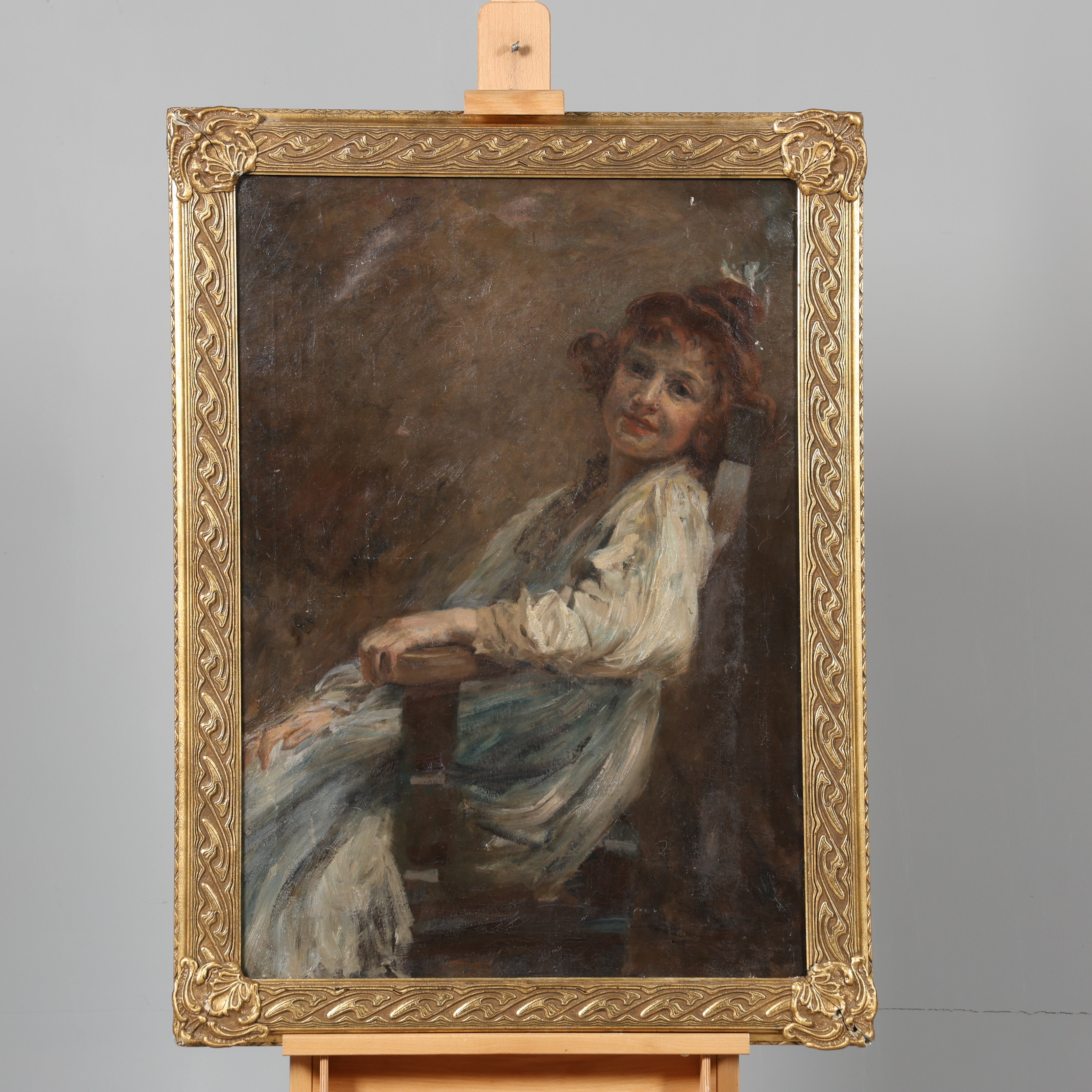 OIDENTIFIERAD KONSTNÄR. OLJA PÅ DUK, Signerad, 1900-tal.