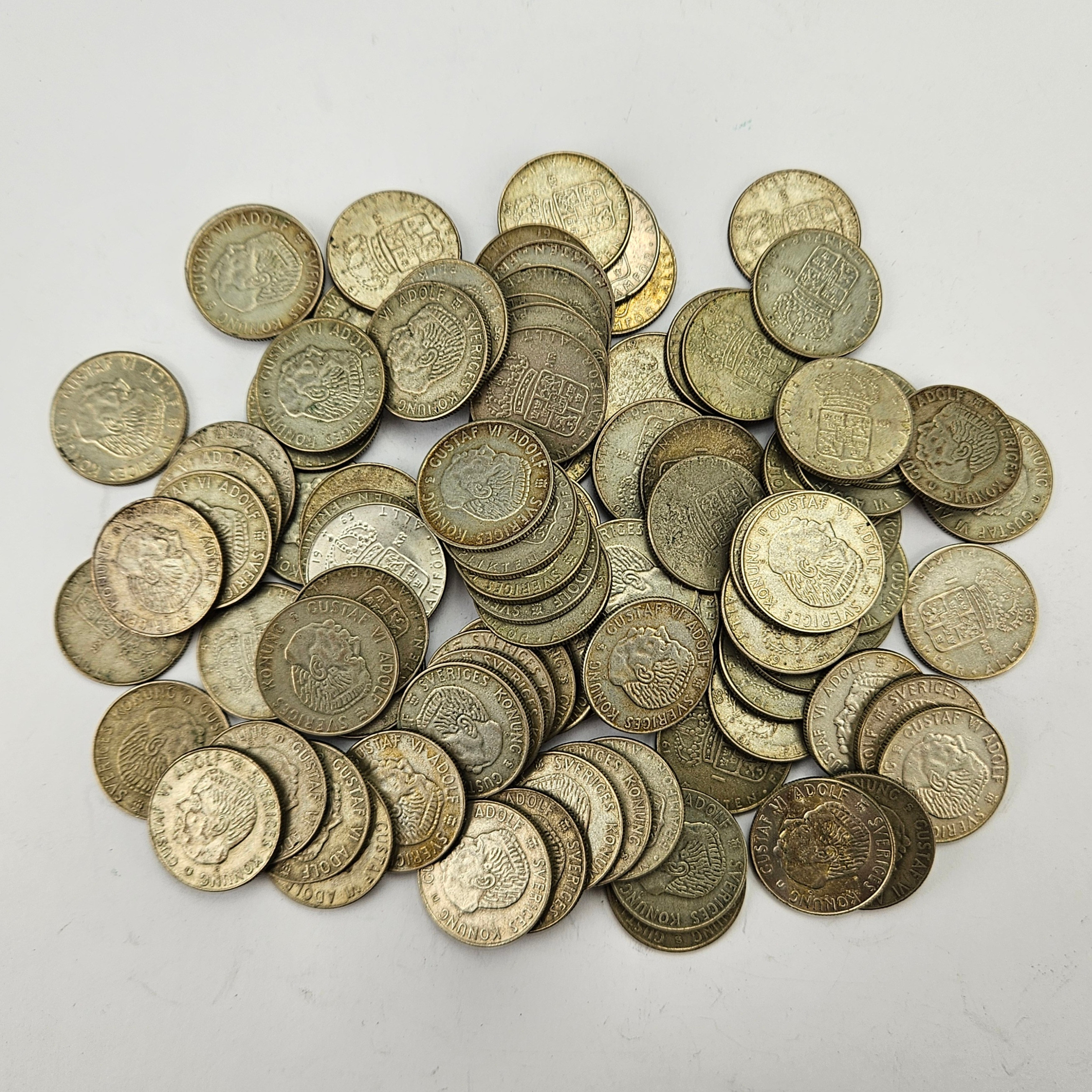 MYNT, 92 st, silver, 40%, Gustaf VI Adolf, Sverige.